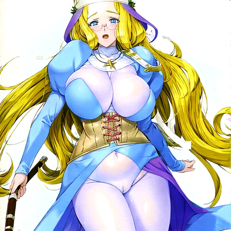 (masterpiece, best quality:1.2), 1girl, solo, queensblade, nun , female monk soldier, big breasts,