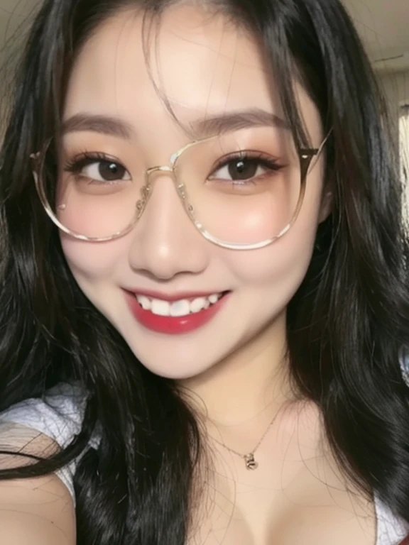 (realistic、masterpiece、Best Quality、8K、highres、high resolution:1.3)、1 girl、Big breasts、white bikini、smile、looking at viewers、super fine face and eyes、long hair、 exposed cleavage、upper body、
