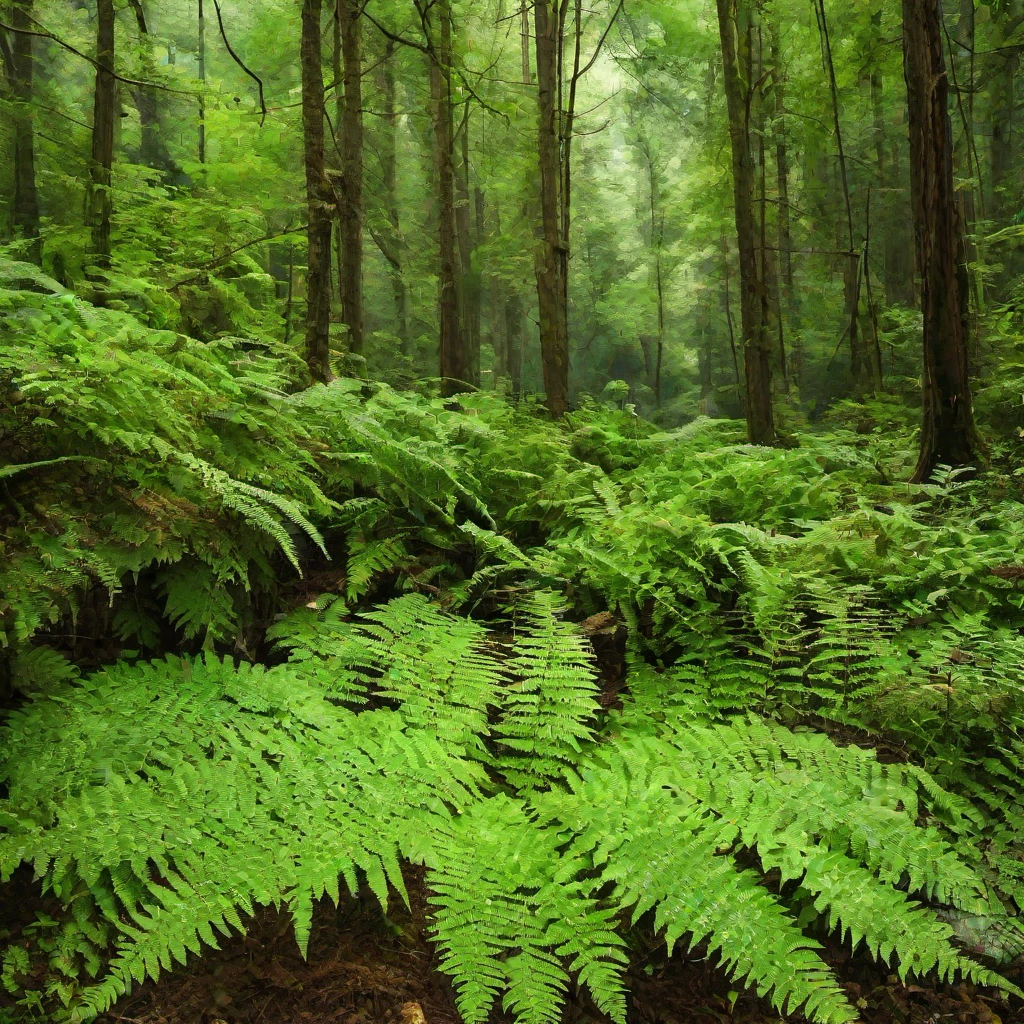 (masterpiece, best quality:1.2), Forest, fern, ferns in forest, old forest, old trees