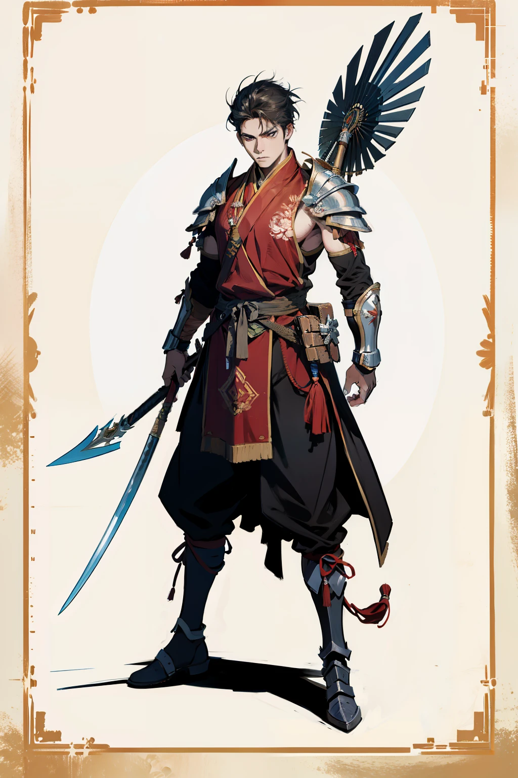 draw a picture of a warrior from the east