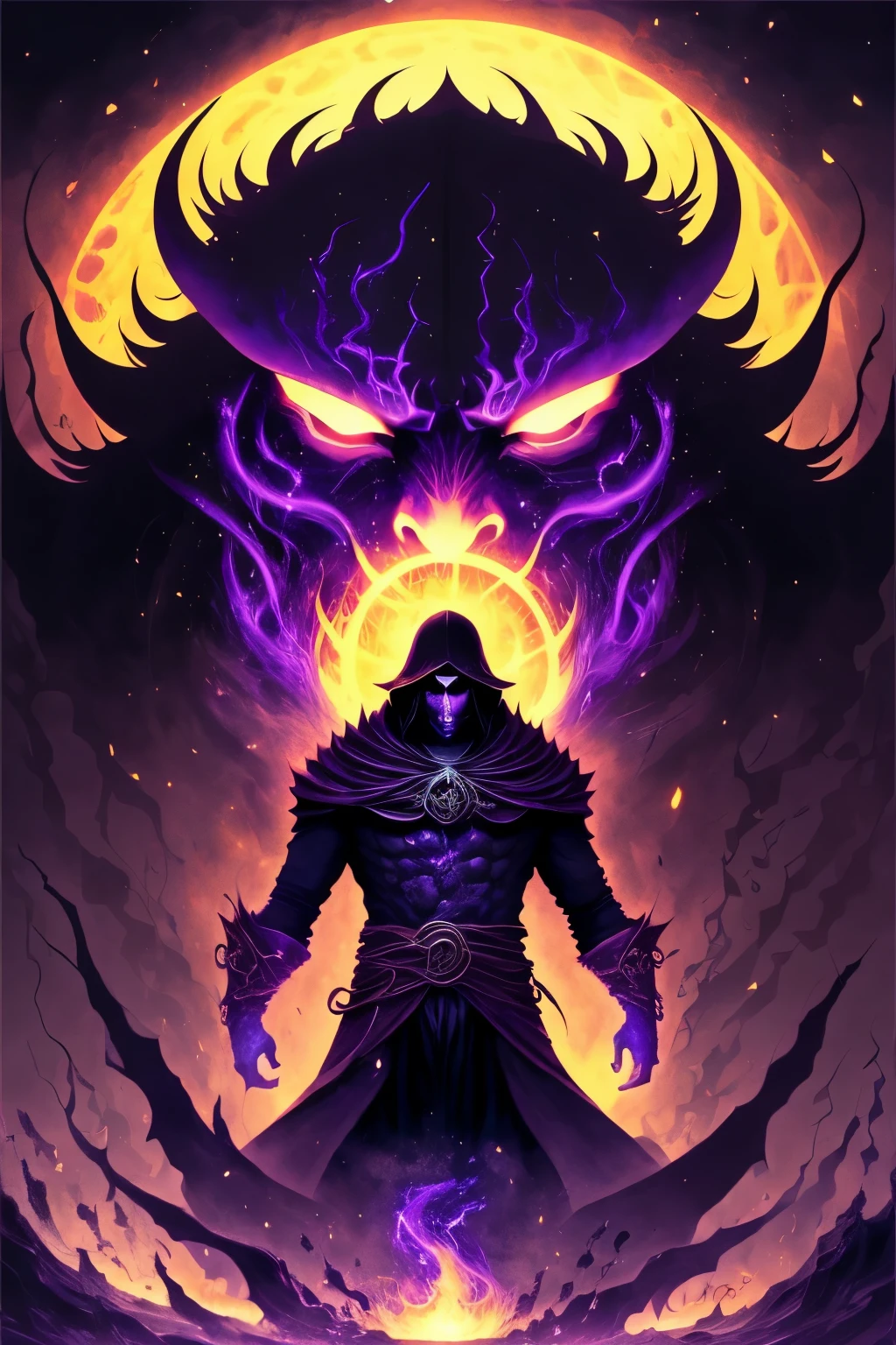 Monstruo fuerte. Psicodelico. raro. unico. alas de demonio. bestia del infierno