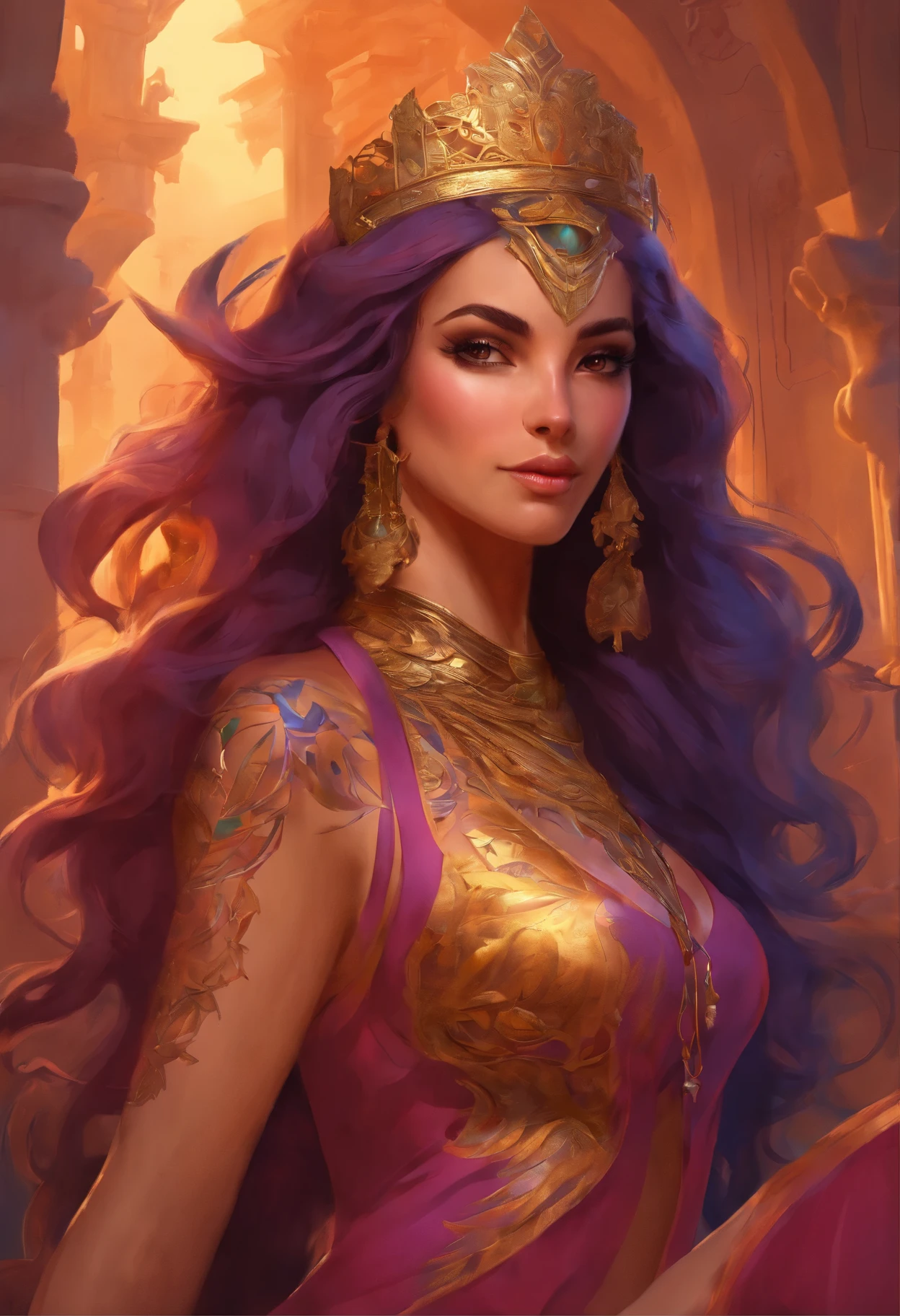 photographer (Princesa persa:1.5) Ste sobre fundo ((totalmente nua))  nua, (deserto cyberpunk:1.3), (Exotic Royal Palace:1.5) e (sunset sky:1.2). ((nua)), loira, cabelos compridos, Fluttering, cacheados, olhos verdes, penetrantes, convidativos, medium sized breasts, empinados, big and rough nipples, corpo de modelo, sexy, jovial, bumbum redondo, grande, empinando, pubis with lots of hair, elegantes salto 20, cor de ouro, tiras com diamantes, Wearing a complex headscarf, Colete Longo, Bordados e joias em ouro, Rosto e olhos detalhados, (altamente detalhado:1.4), 8k, fotorrealista, (longos cabelos loiros :1.2), (mulher jovem:1.1), (shadows e realces:1.3), sombra real, 。.3D, (golden hour lighting:1.3), (autor：Michelangelo:0.9), Art stes e deviant art, Greg Rutkowski e Alphonse Mucha), Beautiful soft studio light, Cubist Angles, purple aesthetic, Cores viscerais, Terror Lovecraftiano), Hipermaximalista, (Arte linear precisa), (Cinematic photo), (elfo:0.7)
