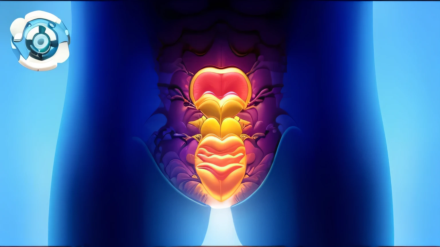 um close de uma pessoa'stomach with a small part of the abdomen, Awakening of the cervix, laringe, Female anatomy, medical illustration, medical image, Captura de malha oficial, !Female, Captura de malha, by Anna Füssli, mulher fetal, a digital rendering, inside a cavernous stomach, Kingdom of the Ovarian Machine, illustration!