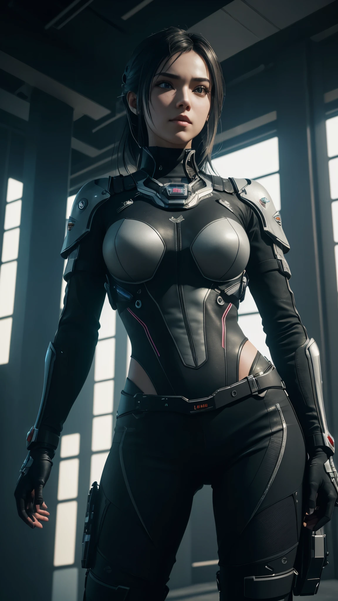 ((Best quality)), ((masterpiece)), (detailed:1.4), 3D, an image of a beautiful cyberpunk female,HDR (High Dynamic Range),Ray Tracing,NVIDIA RTX,Super-Resolution,Unreal 5,Subsurface scattering,PBR Texturing,Post-processing,Anisotropic Filtering,Depth-of-field,Maximum clarity and sharpness,Multi-layered textures,Albedo and Specular maps,Surface shading,Accurate simulation of light-material interaction,Perfect proportions,Octane Render,Two-tone lighting,Wide aperture,Low ISO,White balance,Rule of thirds,8K RAW,