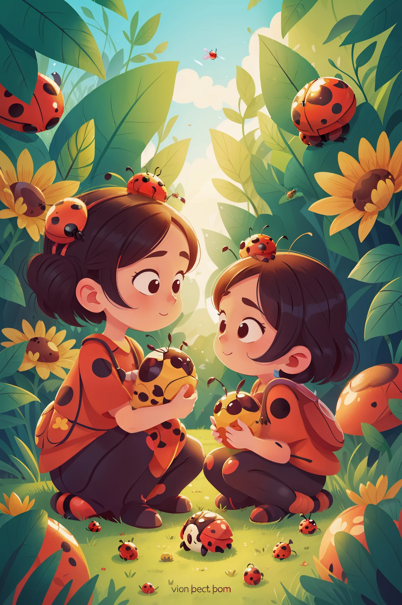 ladybugs in love 🐞, vector illustration,high quality.No kids,no humans