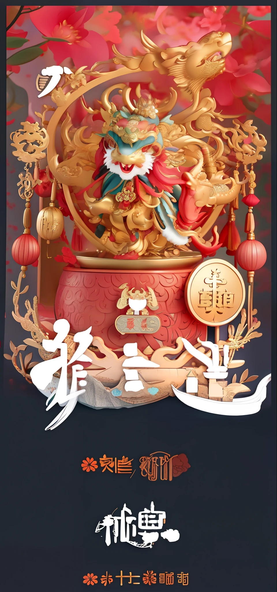 上面有一条dragon的海报的特写, 黄dragon头, 中国丝绸3Ddragon, 光滑的中国dragon, official artwork, dragon设计语言, dragon, 中国dragon的战斗, Eye-catching and detailed art style, 中国dragon雕刻, Popular topics on cgstation, A beautiful artistic illustration, Inspired by Zhang Wo, Spring Festival，Super real，ultra high definition