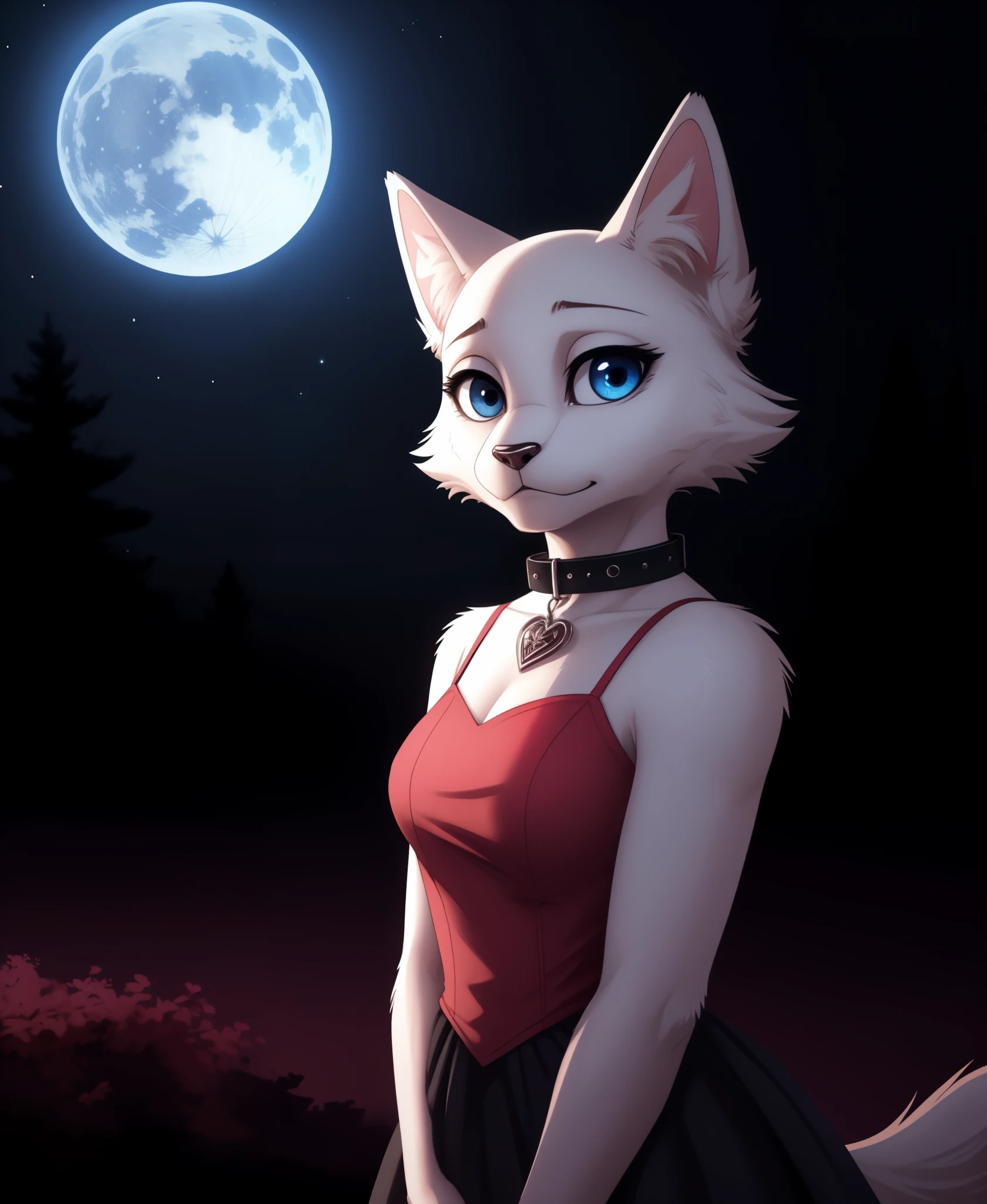 Ragdoll cat,furry,female,(beautiful and fluffy fur,fluffy and cute cat:1.1),SFW,(elegant and mysterious style,stylish gothic fashion:1.2), (dark and atmospheric ambiance:1.1),gothic collar,moonlit background,dramatic lighting,soft and gentle expression, piercing blue eyes,strong contrast,subtle shadows,detailed whiskers,sculpted paws,vivid colors,pastel tones,subtle gradients