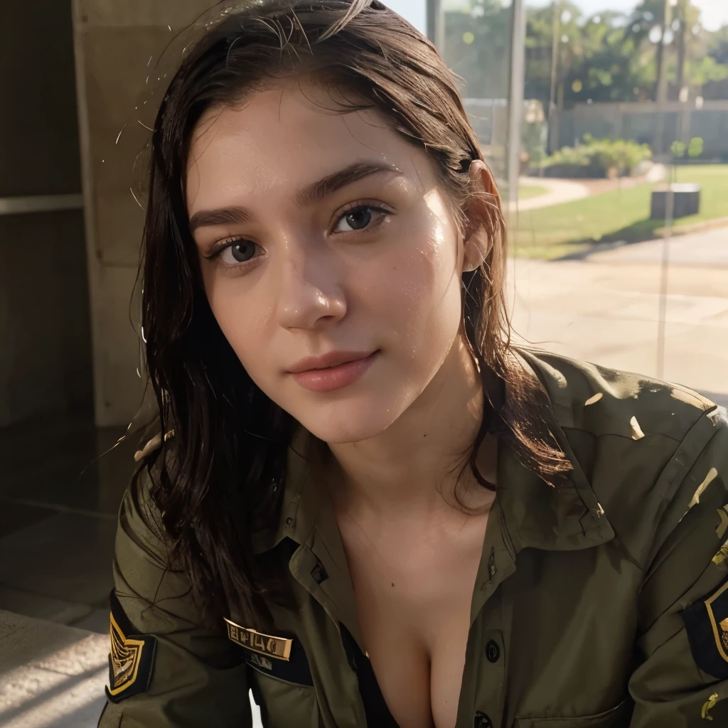 Cute Teen Girl wearing a Scout Uniform flashing her tits
