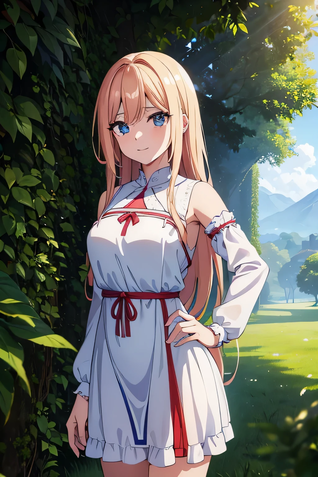 ((obra de arte, melhor qualidade, high resolution, Ultra HD, pixel perfeito, profundidade de campo, 4k, RTX, HDR))), 1 garota, solteiro, Sozinho, linda garota de anime, estilo de arte bonito, personagem de anime, ((Cabelo longo, franja, cabelo rosa, Cabelo encaracolado:0.3)), ((olhos azuis:0.9, olhos arredondados, Beautiful eyelashes, olhos de anime)), ((rosto detalhado)), medium breasts, Angle 3/4, corpo perfeito, ((paisagem, to throw)), standing pose, ((vestido medieval, vestido preto)), sorriso, floresta, segurando faca, faca de metal e cabo de madeira