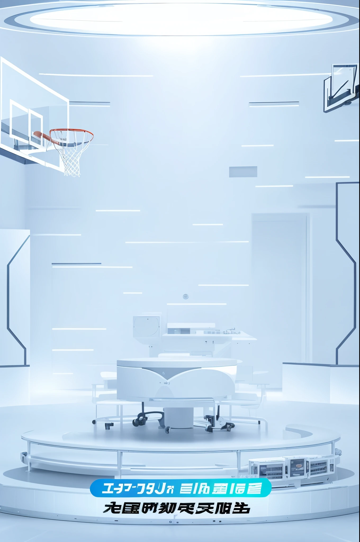 There is a stage,There is a basketball hoop and a basketball, futuristic room background, indoor background, Volleyball court background, clean white laboratory background, arena background, personal room background, alien room background, indoor background art, Spaceship corridor background, crystal room, high school background, bedroom background, laboratory background, Cool background, videogame background, Sterile background