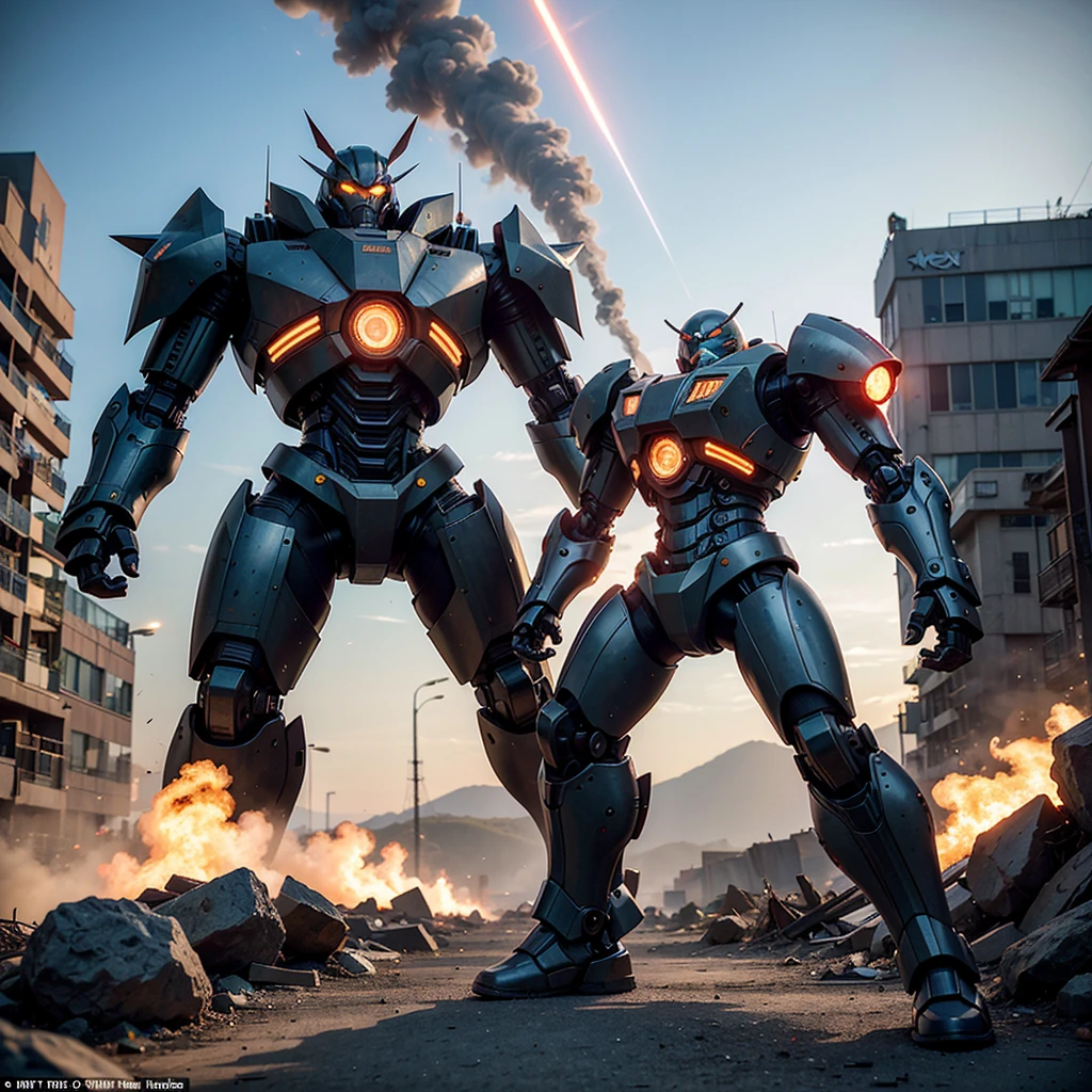 An ultra-detailed, high-quality, 4k Mecha Warrior, portrayed in a realistic, photo-realistic style. The Mecha Warrior is standing tall, with captivating glowing eyes and a fierce expression. Its metallic armor is intricately designed, showcasing sleek lines and intricate details. The armor is a combination of hard and reflective materials, creating a visually striking appearance.

The Mecha Warrior's body is powerful and muscular, exuding strength and dominance. It stands in a dynamic pose, ready for action, with its massive weapons equipped and glowing with energy. The weaponry includes a giant laser cannon attached to its right arm, emitting a vibrant beam of light, and a shield on the left arm, showcasing intricate engravings and advanced technology.

The Mecha Warrior is set against a dark and dystopian background, with smoke and debris filling the air, hinting at a recent battle. The atmosphere is filled with dramatic and moody lighting, casting dynamic shadows on the Mecha Warrior and emphasizing its imposing presence. The color palette is predominantly dark and gritty, with metallic tones and hints of vibrant energy bursting from the Mecha Warrior's weapons.

The Mecha Warrior’s environment is surrounded by ruined buildings and scattered machinery, indicating a post-apocalyptic setting. The details of the environment are meticulous, with crumbling structures, broken windows, and twisted metal pieces to enhance the sense of destruction and chaos.

In terms of the art style, the Mecha Warrior is presented with a combination of sci-fi and concept artist aesthetics. The overall image captures the power and intensity of the Mecha Warrior, while also conveying the remnants of a once vibrant and thriving world.

With this prompt, Stable Diffusion can generate a visually stunning and highly detailed image of a Mecha Warrior, bringing to life the combination of technology, strength, and artistic vision.