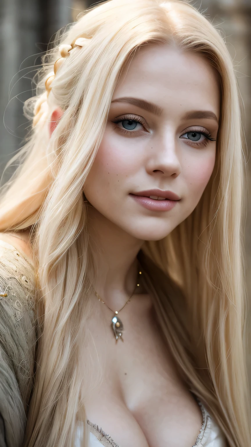 A woman with long blonde hair and blue eyes is posing for a photo, fantasy beautiful lighting, Karol behind uhd, 8k art german bokeh, beautiful fantasy portrait, perfect white haired girl, ethereal beauty, with white hair, beautiful fantasy art portrait, A girl with blonde hair, Beautiful blonde girl, fantasy portrait, beautiful soft lighting