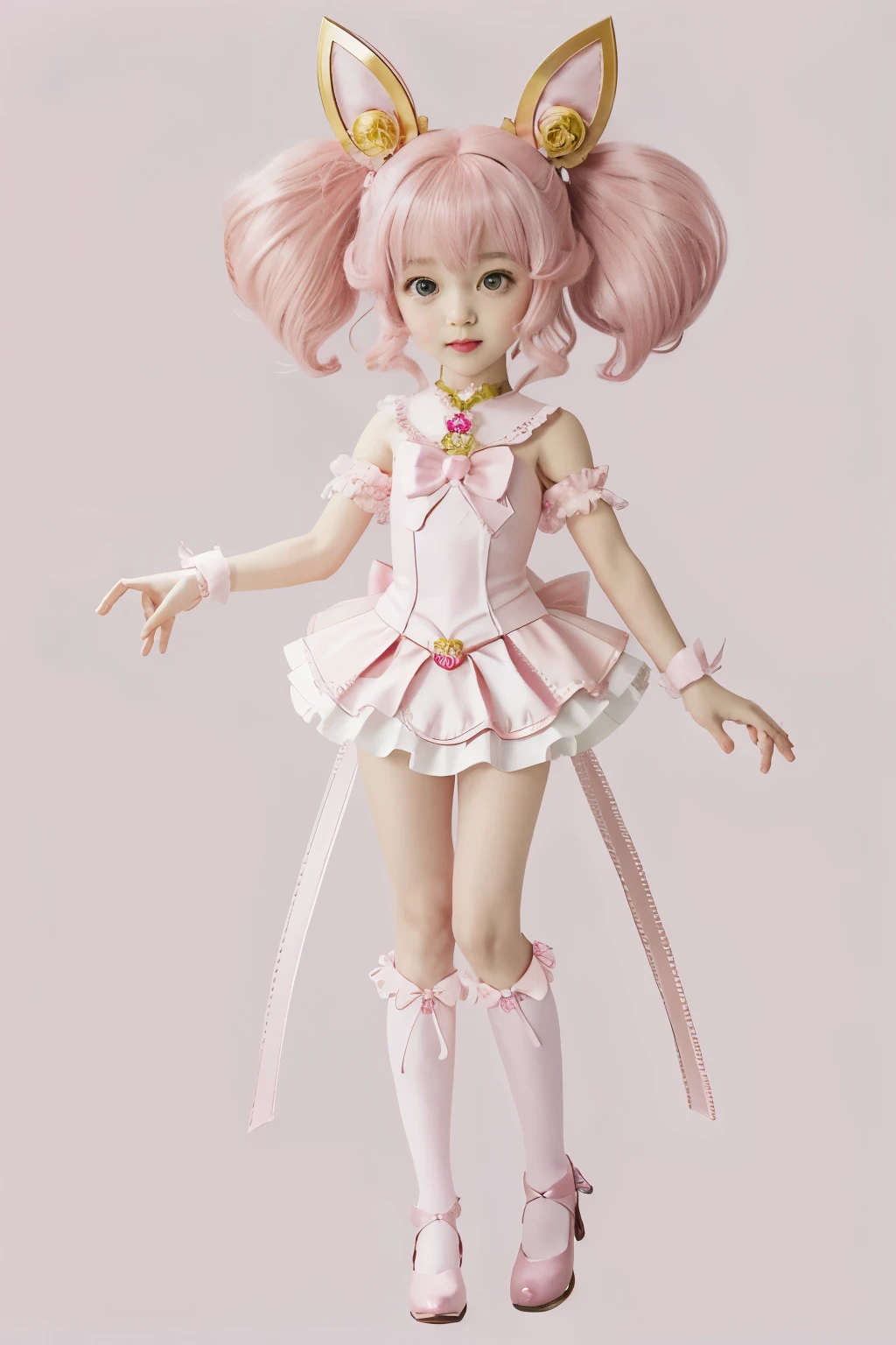 a cartoon image of a woman in a pink dress and a cat ears, magical girl anime mahou shojo, style of magical girl, pink iconic character, portrait of magical girl, magical girl, official art, best anime character design, shining pink armor, sakura kinomoto, anime girl named lucy, anime character, madoka kaname