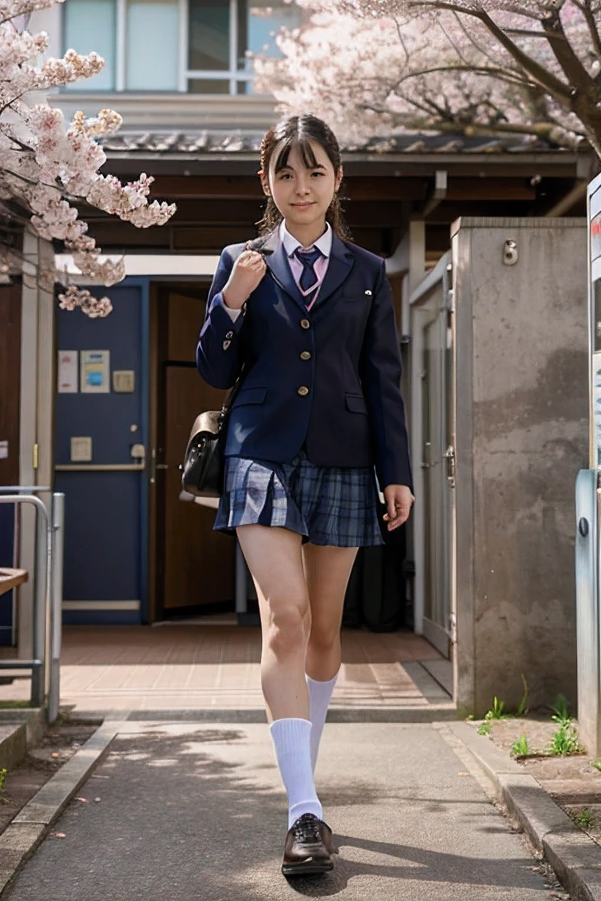 primary school student、male、Entrance Ceremony、uniform、cherry blossoms