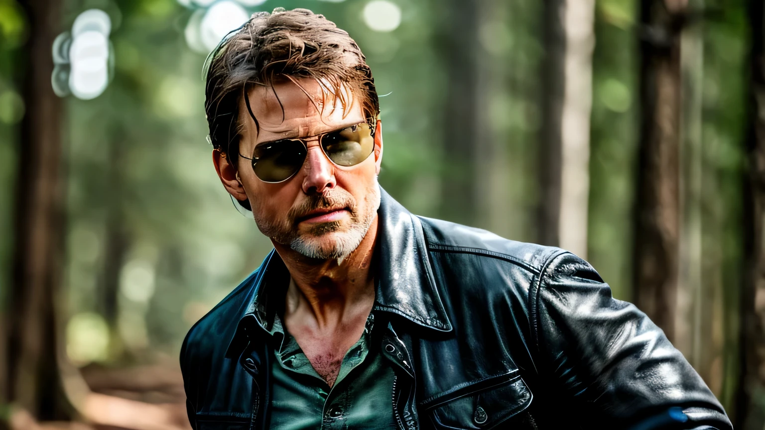 Tom Cruise as Rick Grimes from The Walking Dead,half body, XF IQ4, 150MP, 50mm, ISO 1000, 1/250s, natural light, Adobe Lightroom, photolab, Affinity Photo, PhotoDirector 365