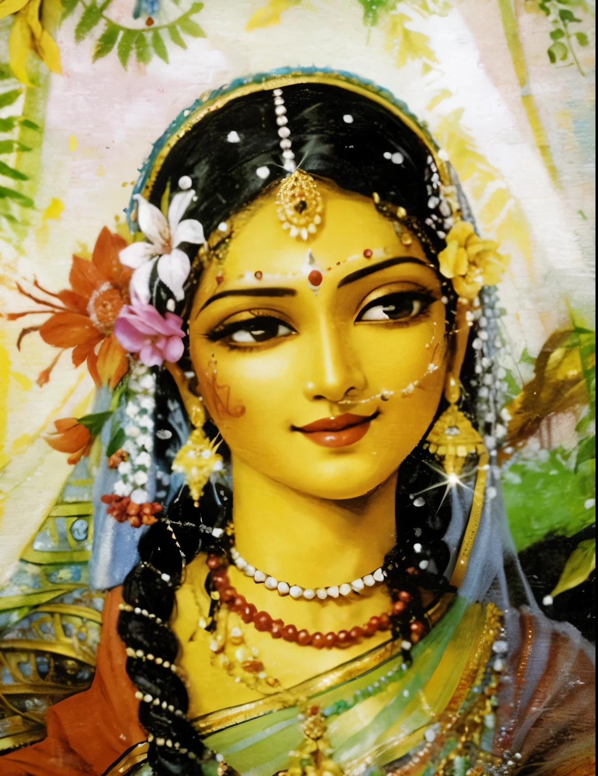 Radharani, golden hue