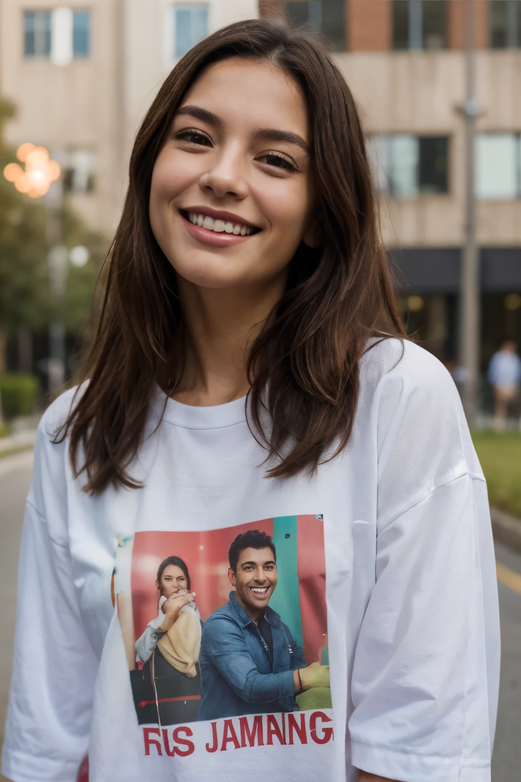 MIRANDO FIJAMENTE A LA CARA PERFIL SOLO CARA EN LA FOTO Y UN POCO ABAJO ROPA MEDIANTEMENTE AJUSTADO SONRIENDO