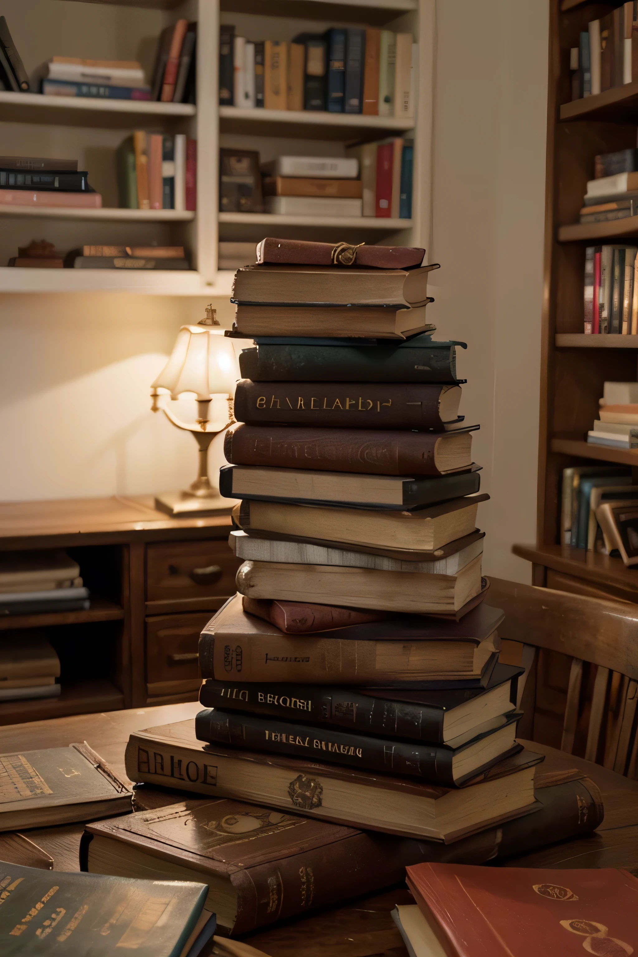 libros sobre un libro, pila de libros