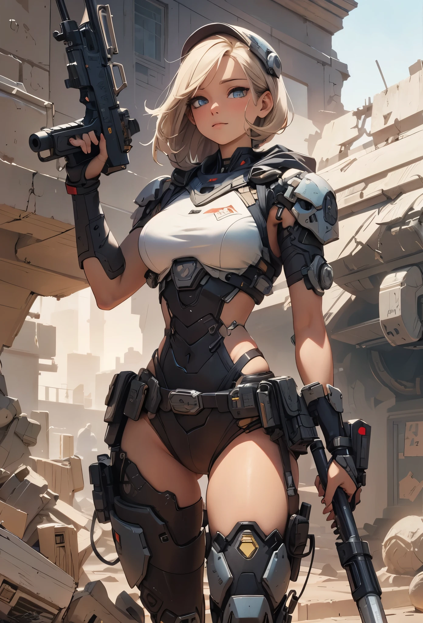 ((Highly accurate drawing in every detail)Extremely precise depiction)[High resolution],(detailed illustrations,とてもfineで緻密な描画,Delicate drawn lines with tempo,Realistic texture expression),[color traced main line],(Martian battlefield [Desert Ruins]),[solo],HENTAI ((ANIME) BIONICGirl) Beauty ())((muscular)) [SKINNY],cyborg [MACHINEARMY Mobile Infantry Military],Bullet belt [Hood cloak [Brute knife]] [Heavy Mace [javelin]] [[Shells Mortars Grenades]],gravure [[cat fight]] Battle Damage,[retro future],(intricate and beautiful decoration [Dense detail]),(Fine and beautiful skin expression [transparency]),Precisely drawn eyes[完璧な目のdetailed(Iris drawn in minute detail)(Beautiful eyes like jewels)],[eyes light[Pinpoint lighting for the eyes]],[long and beautiful eyelashes],[precisely drawn hair [美しく艷やかな髪のdetailed]],(完璧な手のdetailed [Beautiful fingers with no damage [beautiful nails]]),(perfect anatomy(perfectly balanced proportions))[[full body portrait]],[[Design built to the highest level]][ideal color coordination(Accurate simulation of light and material interactions)],([Precision Detail](detailed,高fine)),[Visual art that tells a story],((highest quality)fine[[High density drawing]])(4K Quality).