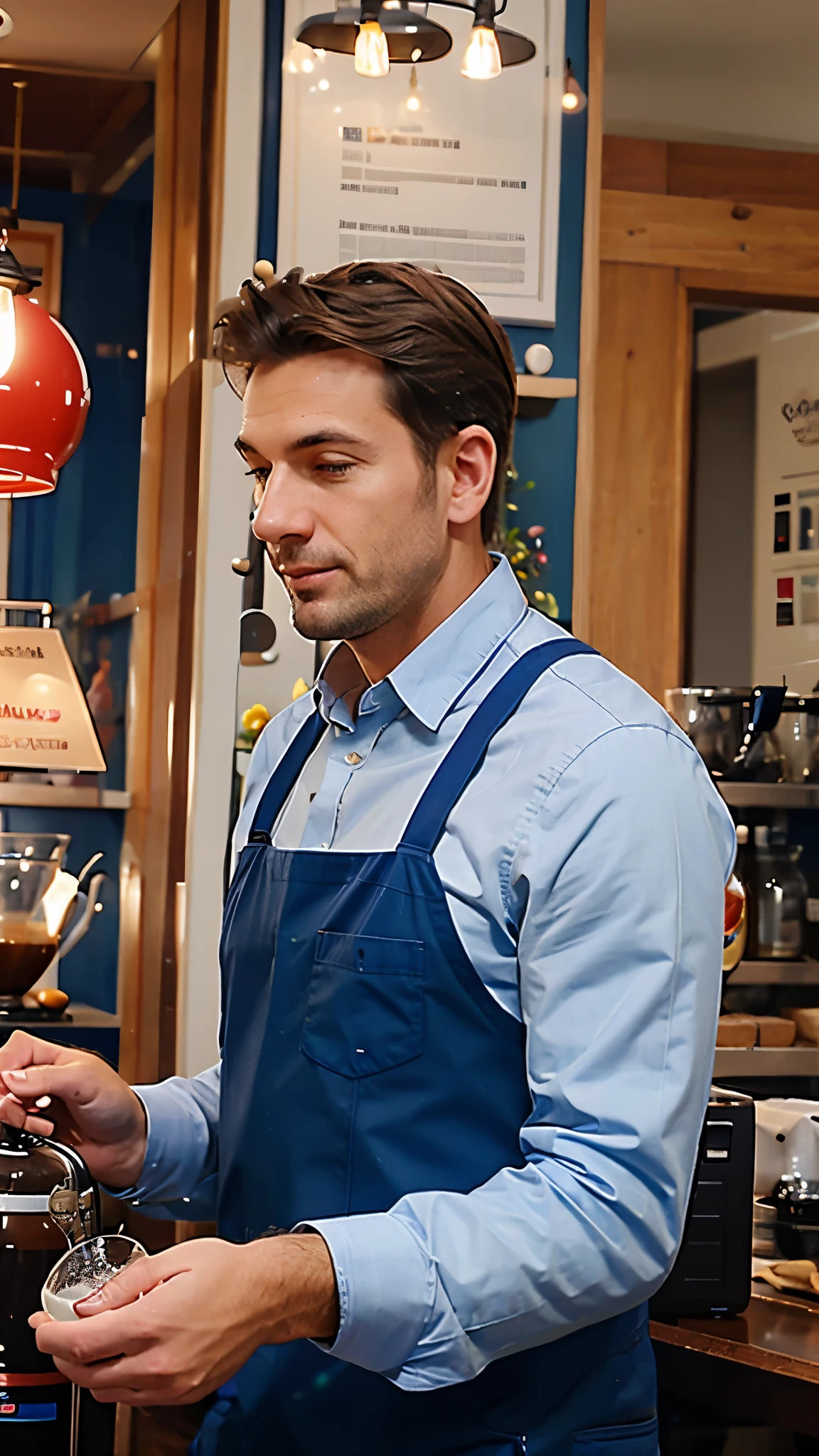 nice man enjoying coffee