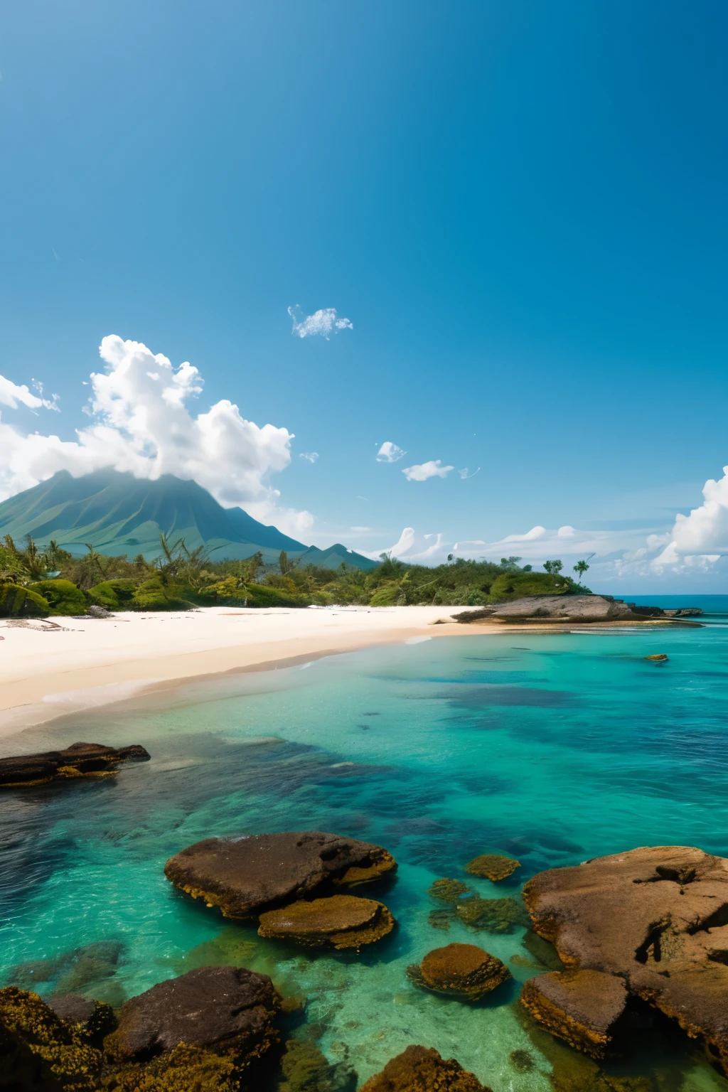 In the sea of the southern island
