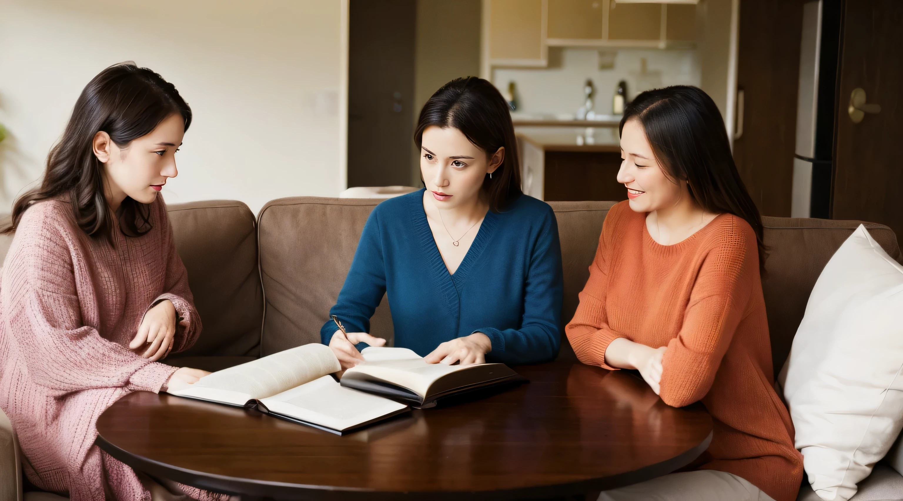 Jehovah's Witnesses、Bible study at home、talk at home、Middle-aged man、middle-aged women、High resolution、High resolution、