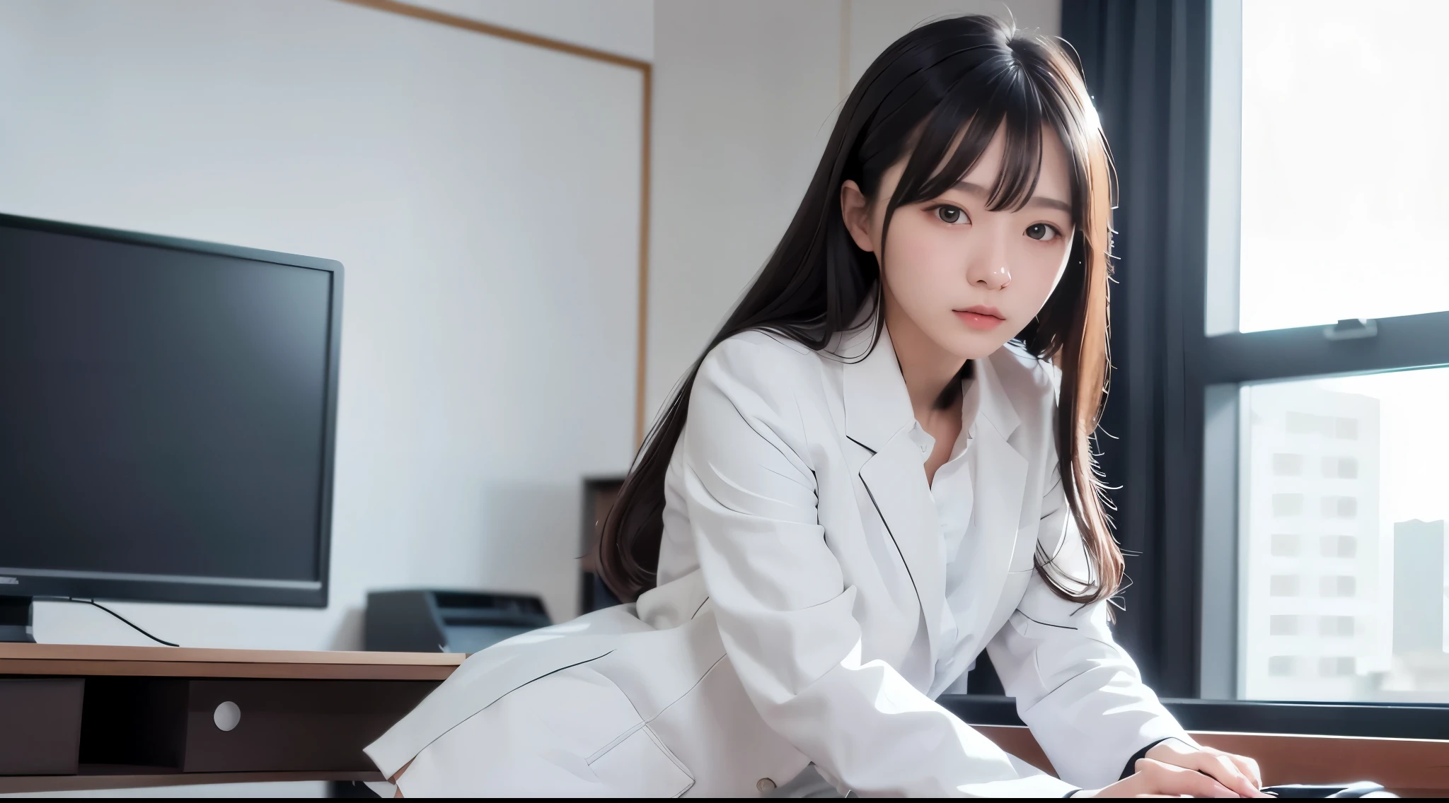 high definition images、realistic pictures。white dress shirt、blouse。