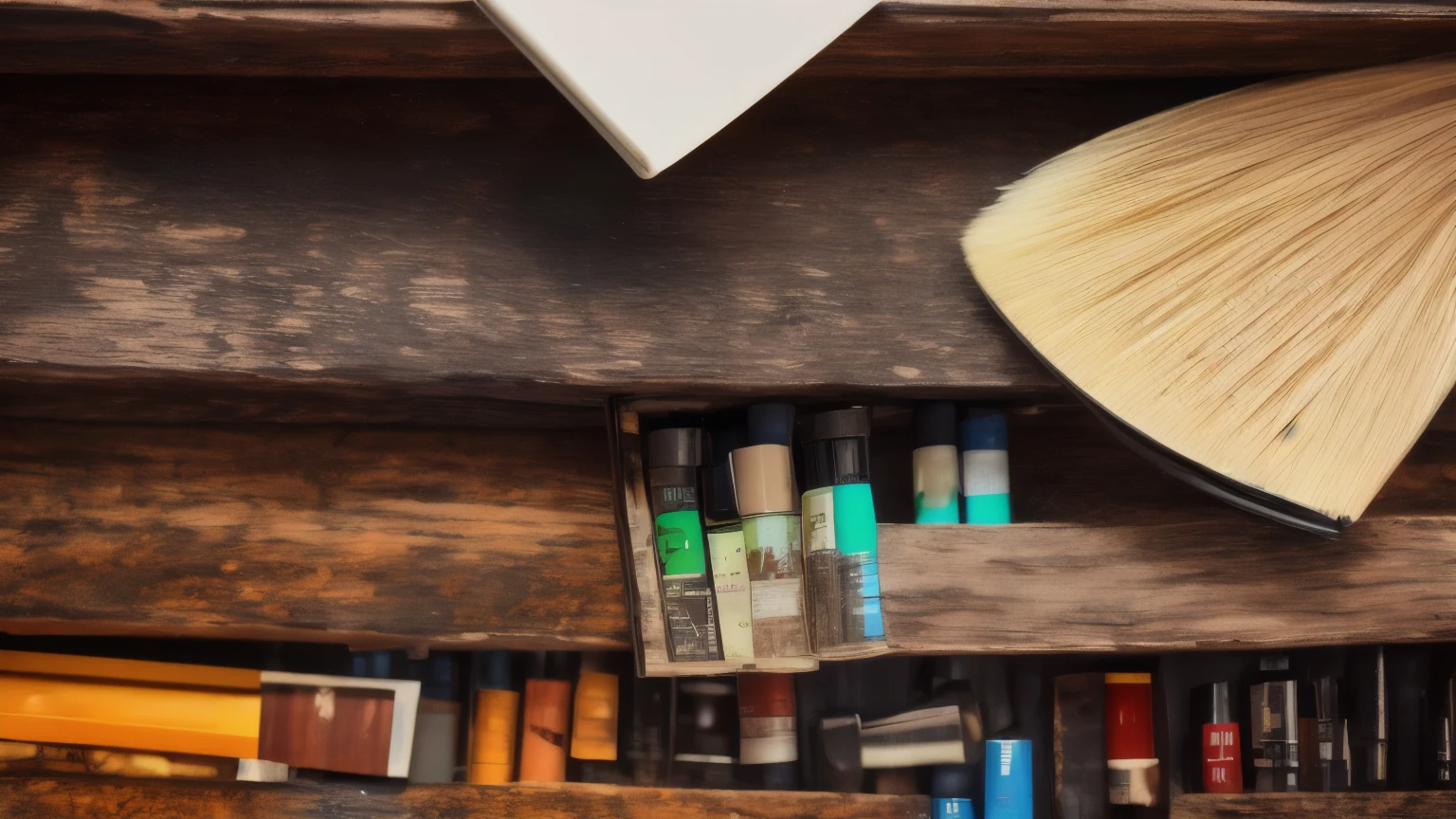hyper ultra realistic photographs full body of A colorful wooden cabinet with paint splatters and whimsical knobs rests against a bright white background. Its drawers overflow with art supplies, brushes, and unfinished projects. What creative wonders might emerge from its depths? ratio 16:9, 4k, 8k resolution, High quality photo, high detailed, imagesharp focus, Cinematic lighting,hyperdetailed & Unreal engine, detail, realism, photography,cinematography, camera NIKON, lens NIKKOR flagship, masterpiece. hyper-maximalism, ultradetailed photorealistic, light skin imperfections, final render, vray, photo, fashion