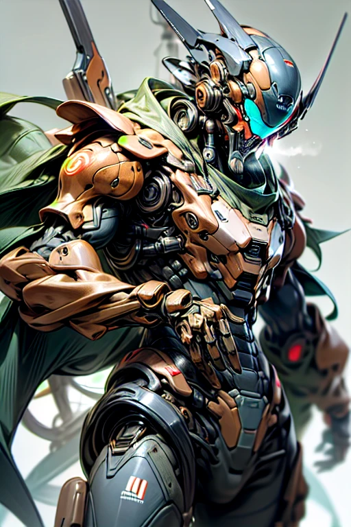 １humanoid machine human１duo of humans、Retro、body is made of metal、Rusty、oil is leaking、spineless helmet、powered suit、He has a big gun in both hands、shooting a gun at the camera、Running on the road、In town、realistic、cowboy shot、creates a dramatic、masterpiece、High definition、High and fine、Depth of bounds written、Natural light、side light、