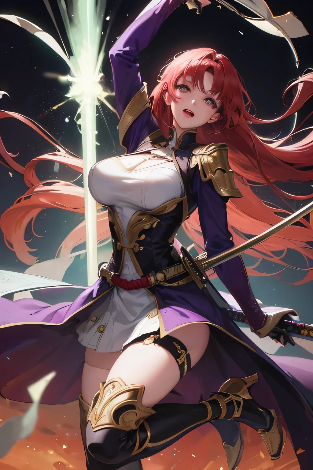 anime - style image of a woman dressed in a witch costume and holding a staff, cushart krenz key art feminine, artgerm and atey ghailan, astri lohne, by Yang J, full portrait of magical knight, alexandra fomina artstation, aly fell and artgerm, beautiful character painting, portrait of a female mage
