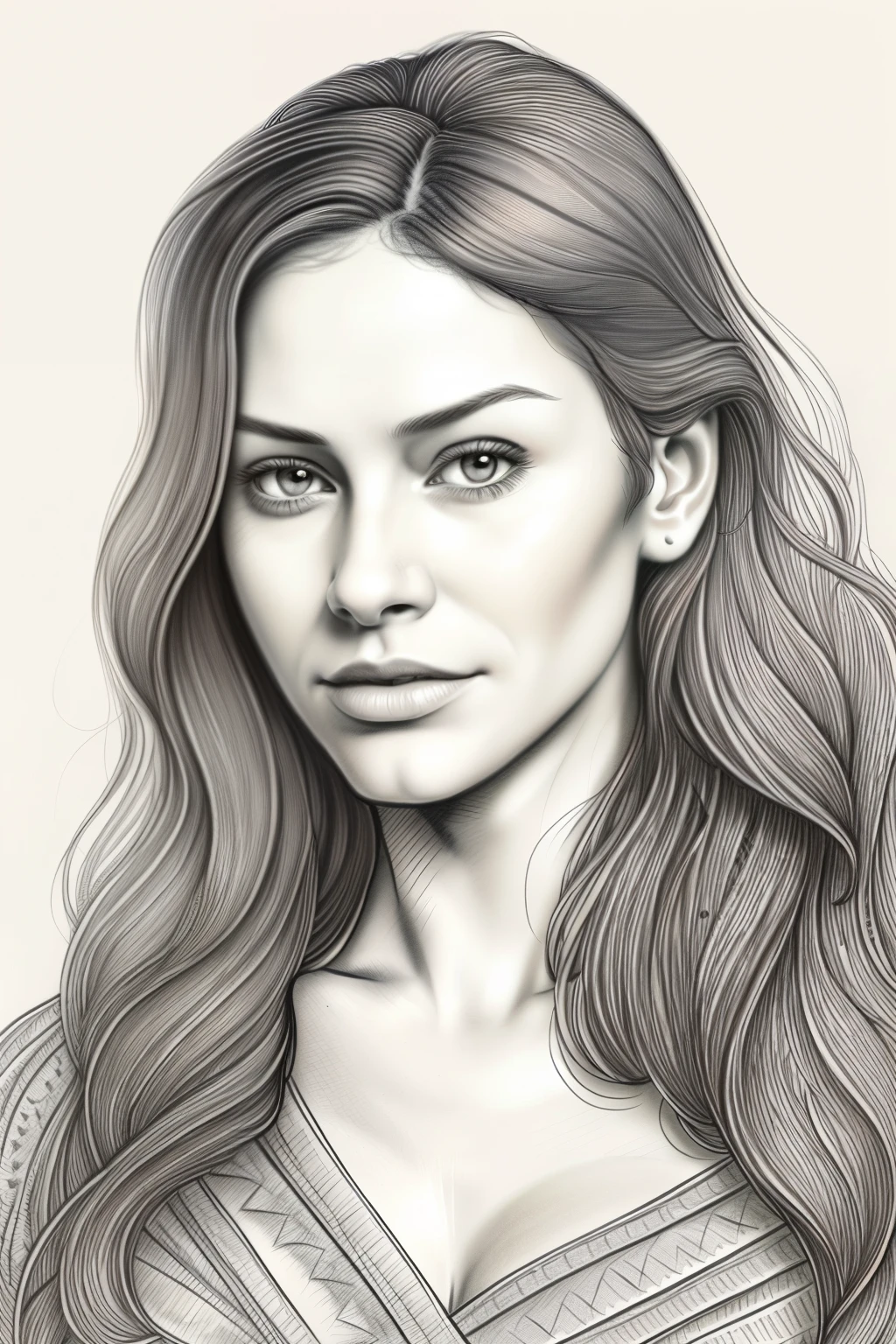 Detailed clothing design drawing for breastfeeding option, designed intricately with a pencil, highly detailed and precise, 35 years old artist, innocent expression, long wavy hair, brown eyes, high-resolution, masterpiece, best quality, sharp focus, textured paper and pencil shading, realistic skin-tones and fabric textures, detailed eyes with expressive lines, professional and artistic, 4k resolution, charming and thoughtful design, manually drawn on Canon drawing tablet, 0.5mm pencil tip, detailed and delicate lines, signature of the artist, photorealistic and lifelike, post-processing enhancing texture and detail, ultra-realistic, realism