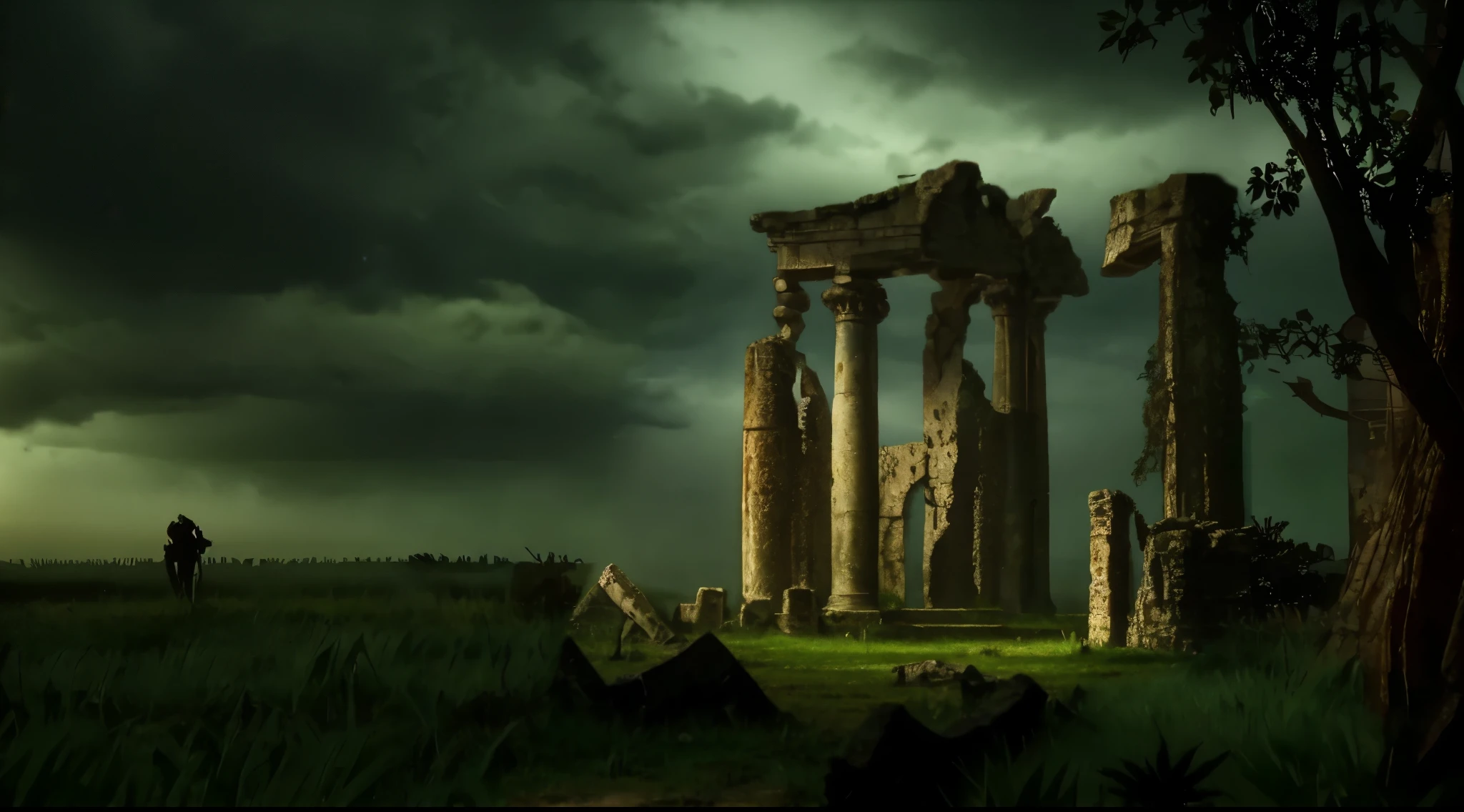 Ancient ruin of a medieval tower
