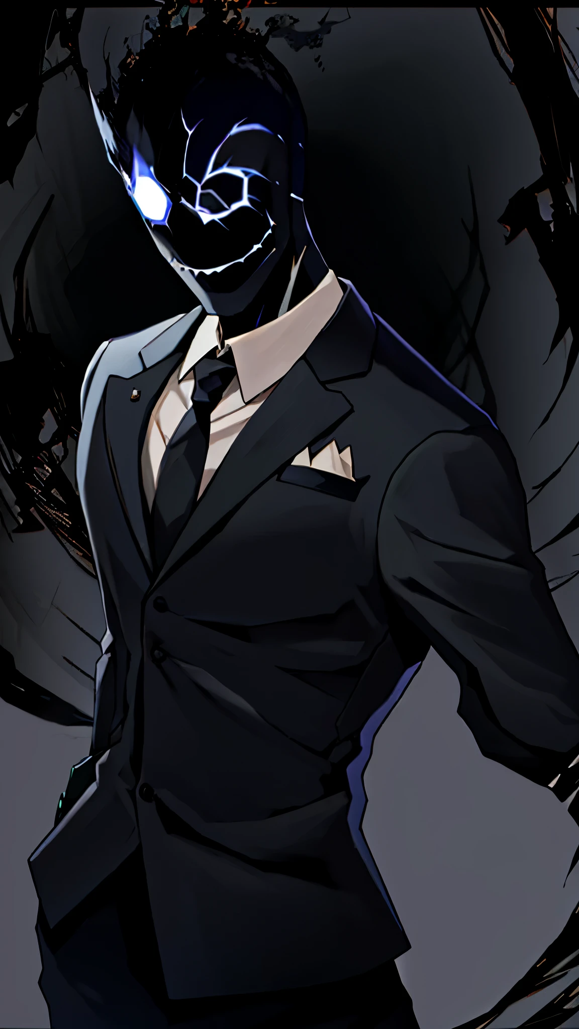 1 boy, alone, Kurofuku, tie, male focus, black suit, Upper body, black pants