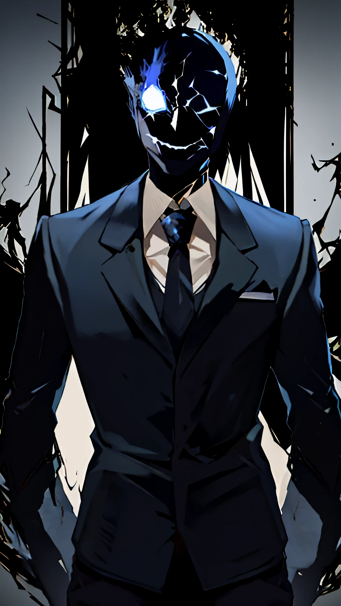 1 boy, alone, Kurofuku, tie, male focus, black suit, Upper body, black pants