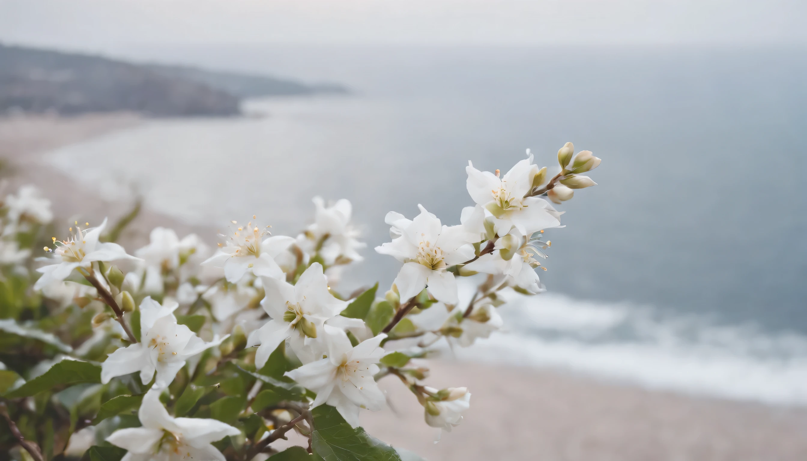 (Highly detailed CG Unity 8K wallpaper、masterpiece、highest quality、Super detailed)、(best lighting、best shadow、very delicate and beautiful)、highest quality、8K、Detailed facial depiction、masterpiece、highest quality、clear image quality、
Take a photo of the beautiful moment when ice flowers bloom on the cold beach