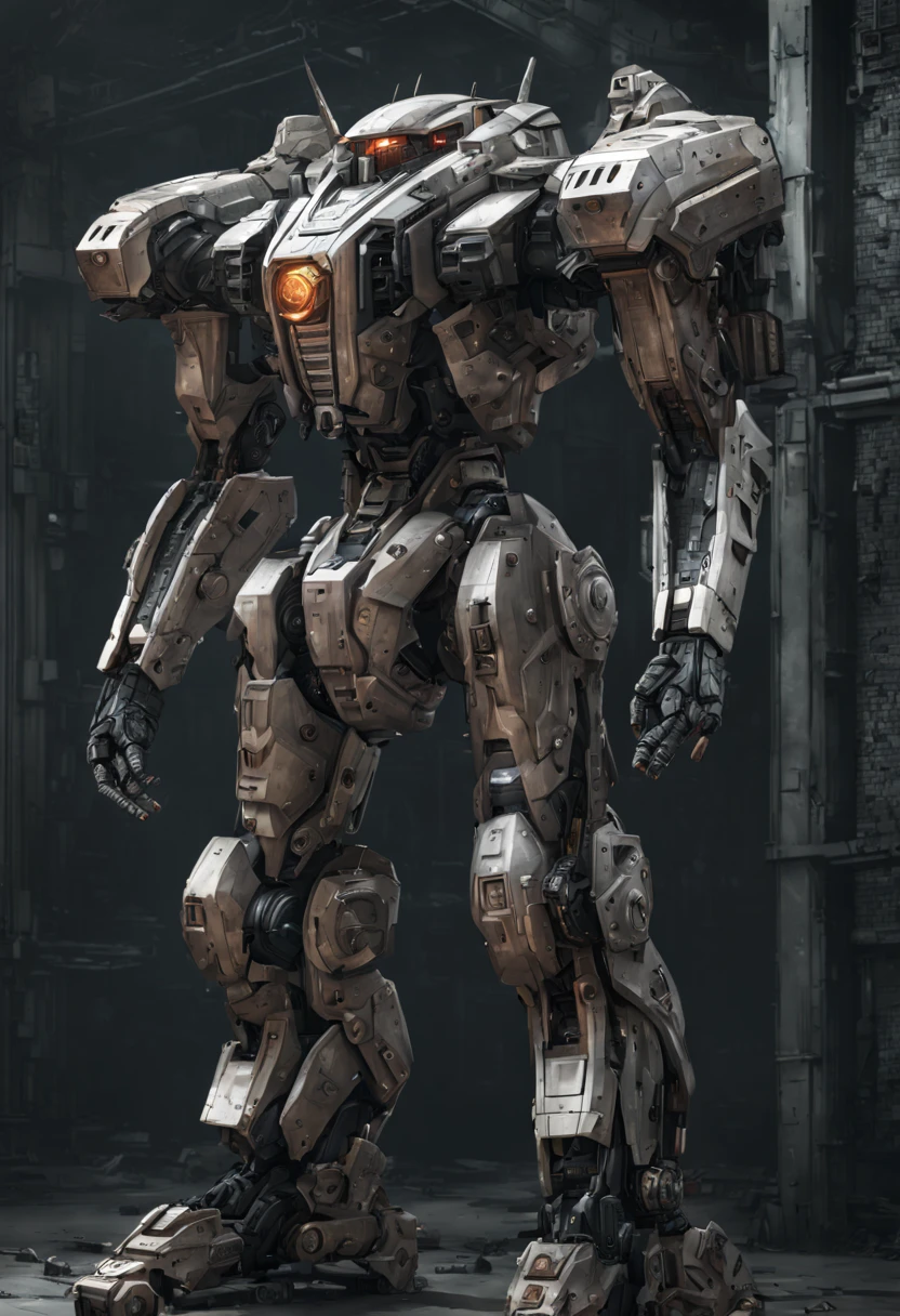 Mecha Warrior, Jaeger_Pacific_Rim, schematic diagram ink on blueprint by Enki Bilal by Vladislav, biomechanical complex, hyperdetailed, intricate, mechanical, Scientific American illustration, intricate mech details, ground level shot, 8K resolution, Cinema 4D, Behance HD, polished metal, Unreal Engine 5, rendered in Blender, sci-fi, futuristic, trending on Artstation, epic, cinematic background, dramatic, atmospheric