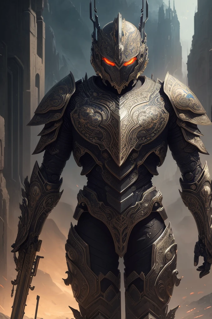 Beautiful mechanical warrior sci-fi technology bright clear beautiful armor, extremely detailed intricate details, A masterpiece of delicate brushwork,  (best quality), (Super detailed),  surreal landscape,  sci-fi intricate details, Super detailed