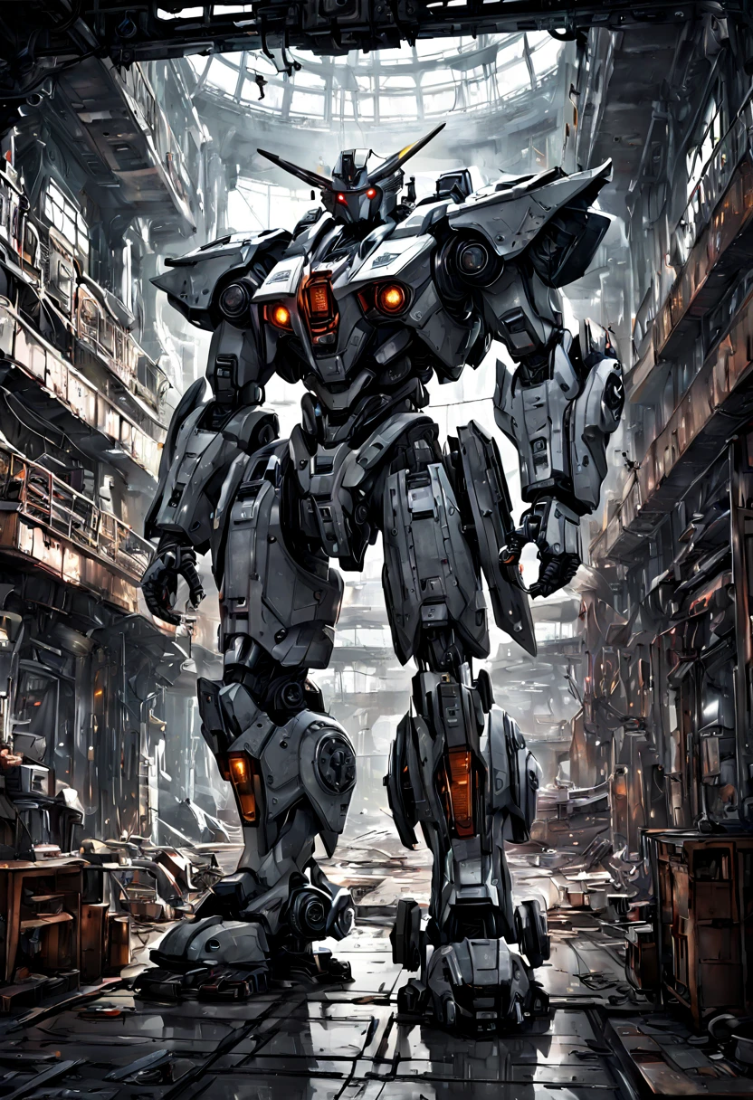 Mecha Warrior, Jaeger_Pacific_Rim, schematic diagram ink on blueprint by Enki Bilal by Vladislav, biomechanical complex, hyperdetailed, intricate, mechanical, Scientific American illustration, intricate mech details, ground level shot, 8K resolution, Cinema 4D, Behance HD, polished metal, Unreal Engine 5, rendered in Blender, sci-fi, futuristic, trending on Artstation, epic, cinematic background, dramatic, atmospheric