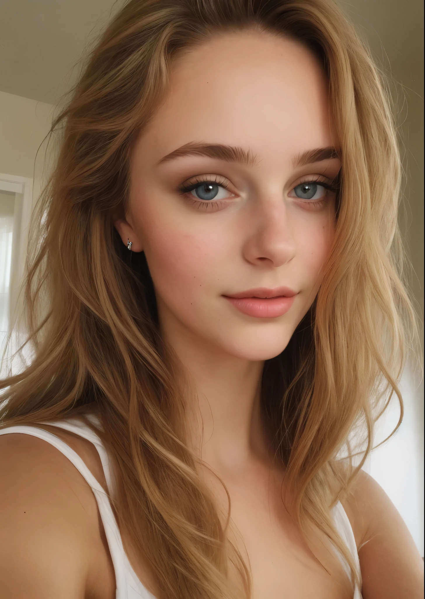 a selfie of a pretty young woman, taken with iphone camera