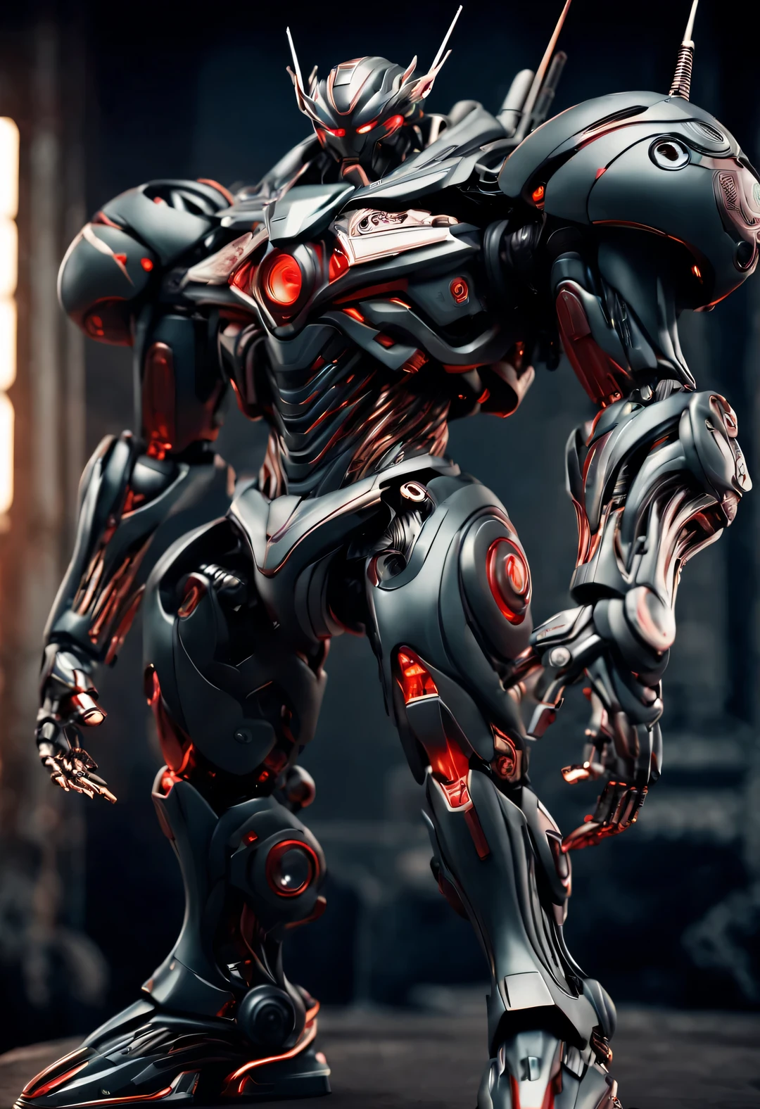 whole body, (A Chinese soldier wearing a mecha "Scarlet Storm" shooting), (Wearing a zoom telescope on your head), (dynamic jumping shooting movements), Mecha Warrior is about 8 meters tall, 手里拿着巨大的nuclear武器. He was burly, and his whole body is made of dark gray superalloys It is engraved with complex lines and patterns. This mecha has three arms, Each machine is equipped with titanium alloy hard rotating blades, Carefully designed and manufactured artificial muscle tissue with extraordinary strength. He is about 8 meters tall, and tall. His entire body is composed of dark gray super alloy, It is engraved with complex lines and patterns. His feet are chemically resistant. Legs with back chemical thrusters,
futuristic future, Ice Age, multidimensional, nuclear, orbiting, space, venous veins, hyper reality hyper reality,
broken metal, cyberpunk, atom punck, volcanic ash, realism, Sunset, movie lighting, Realistic photos, studio photography, human development report, 8k, personification, portrait, epic lighting, Ray tracing, Canon EOS 5D Mark III, 85mm, Volumetric lighting, (look up),