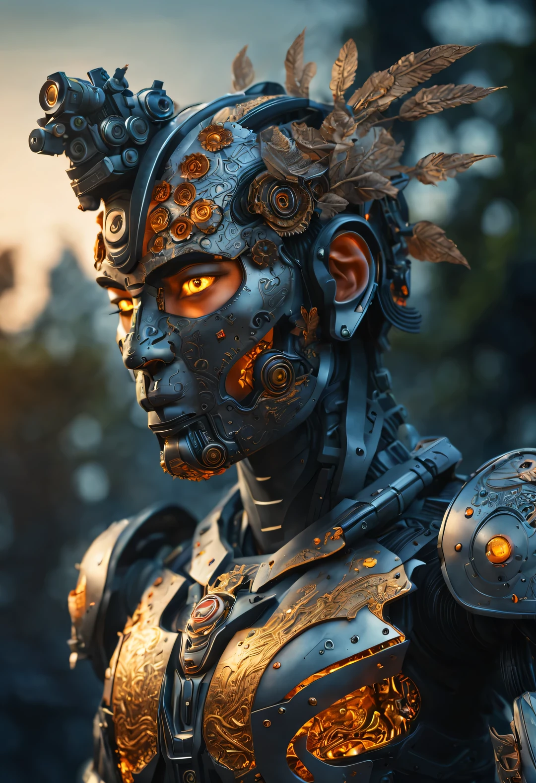 Cyber warrior wearing mecha (There is a pagoda on the head), his whole body,
Gediminas Plankevicius shredded paper, Metal fragments, cyberpunk, atom punck, volcanic ash, realism, Sunset, movie lighting, Realistic photos, studio photography, human development report, 8k, theater lighting, personification, portrait, epic lighting, surrealism, facial lighting, Ray tracing, Canon EOS 5D Mark III, 85mm, Volumetric lighting,