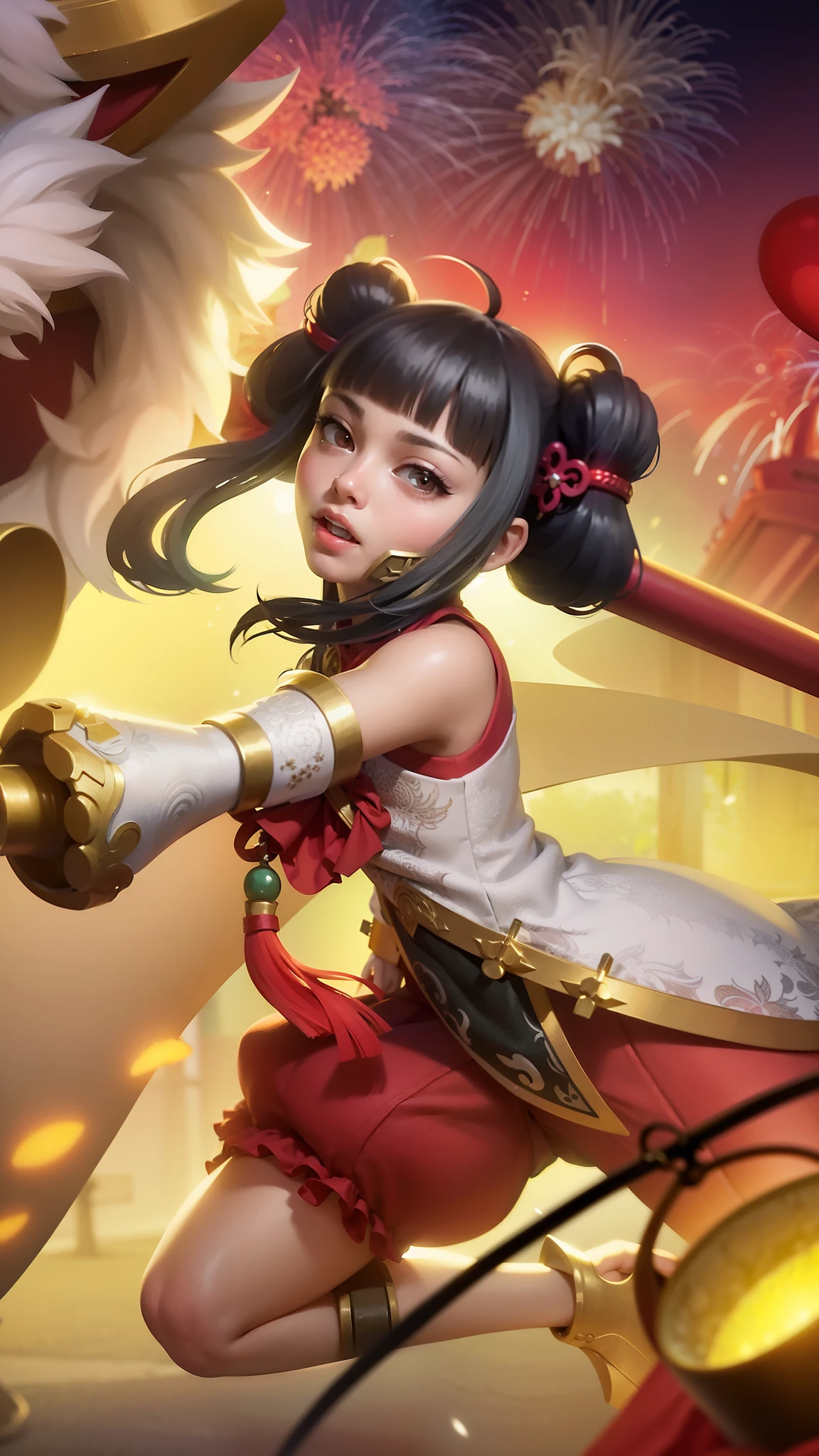 a close up of a woman wearing a red hood like a ruby wearing a patch over one eye, shadowbringers cinematic, 4 k detail fantasy, a beautiful fantasy empress, game cg, xianxia fantasy, xianxia hero, 2. 5 d cgi anime fantasy artwork, cinematic goddess close shot, ruan jia and artgerm, wow 4 k detail fantasy, hyperdetailed fantasy character.