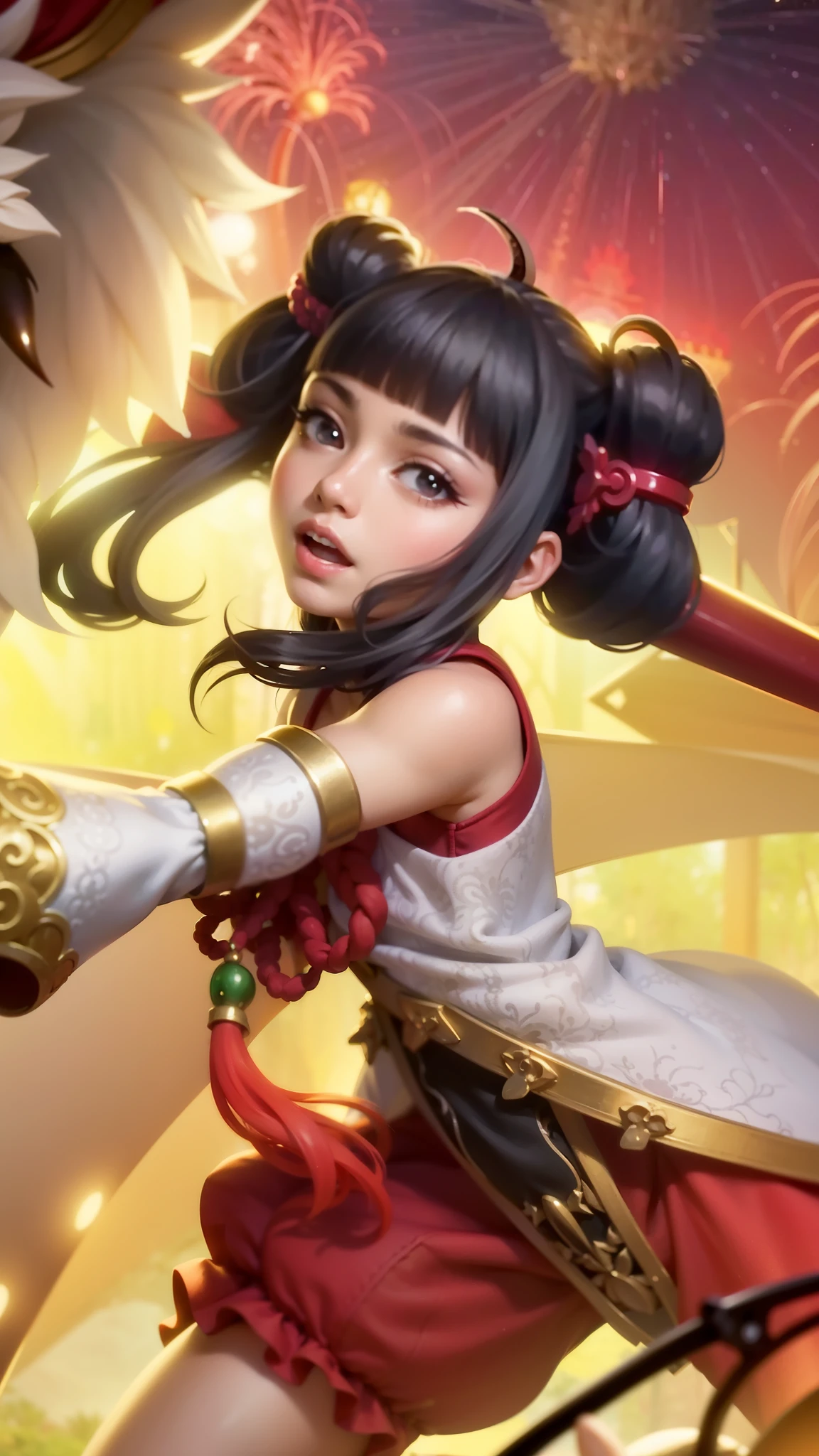 a close up of a woman wearing a red hood like a ruby wearing a patch over one eye, shadowbringers cinematic, 4 k detail fantasy, a beautiful fantasy empress, game cg, xianxia fantasy, xianxia hero, 2. 5 d cgi anime fantasy artwork, cinematic goddess close shot, ruan jia and artgerm, wow 4 k detail fantasy, hyperdetailed fantasy character.