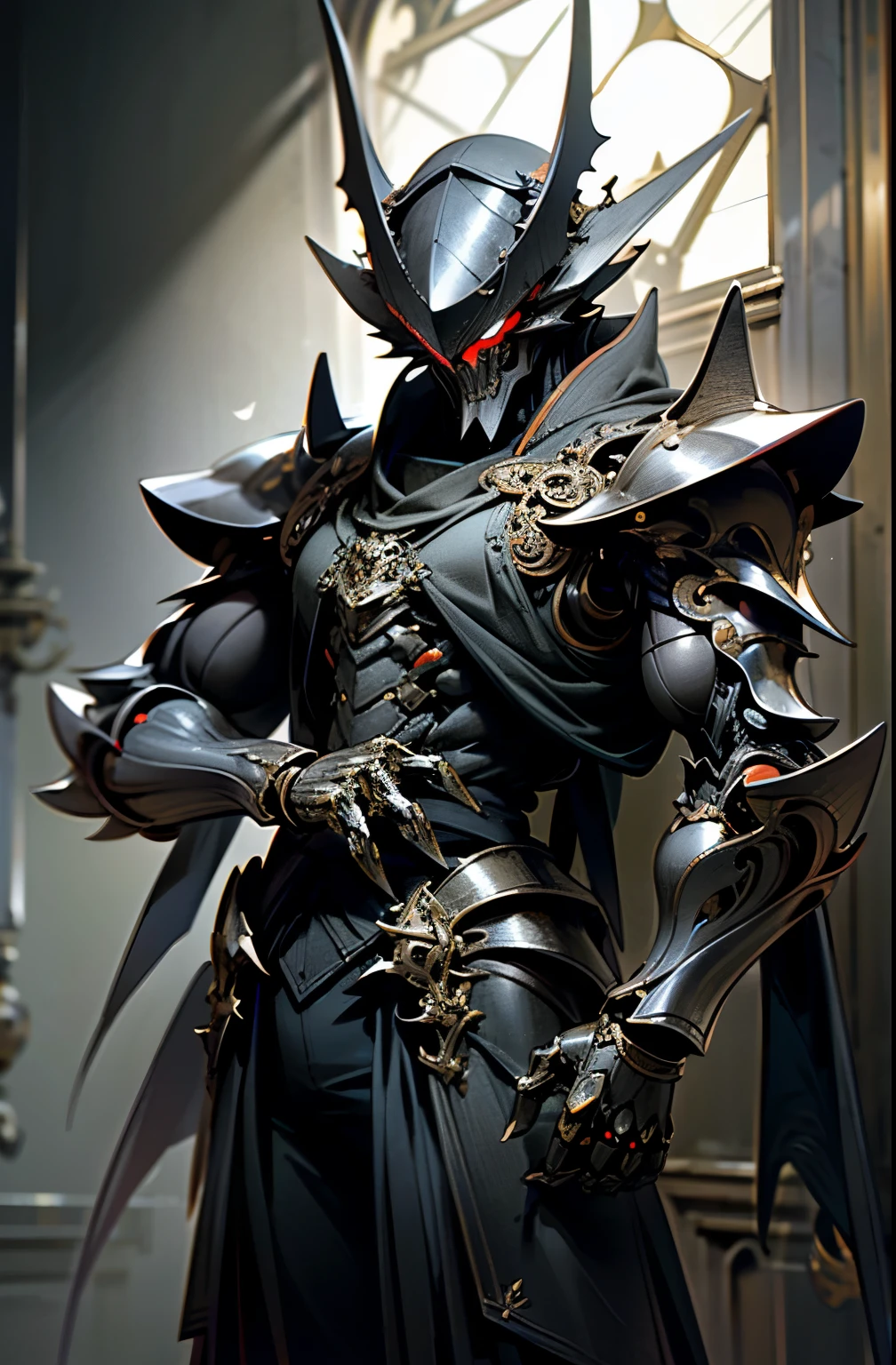 (masterpiece), highest quality, Super detailed CG unity 8k wallpaper, High resolution, monster, devil, black armor, devil,
