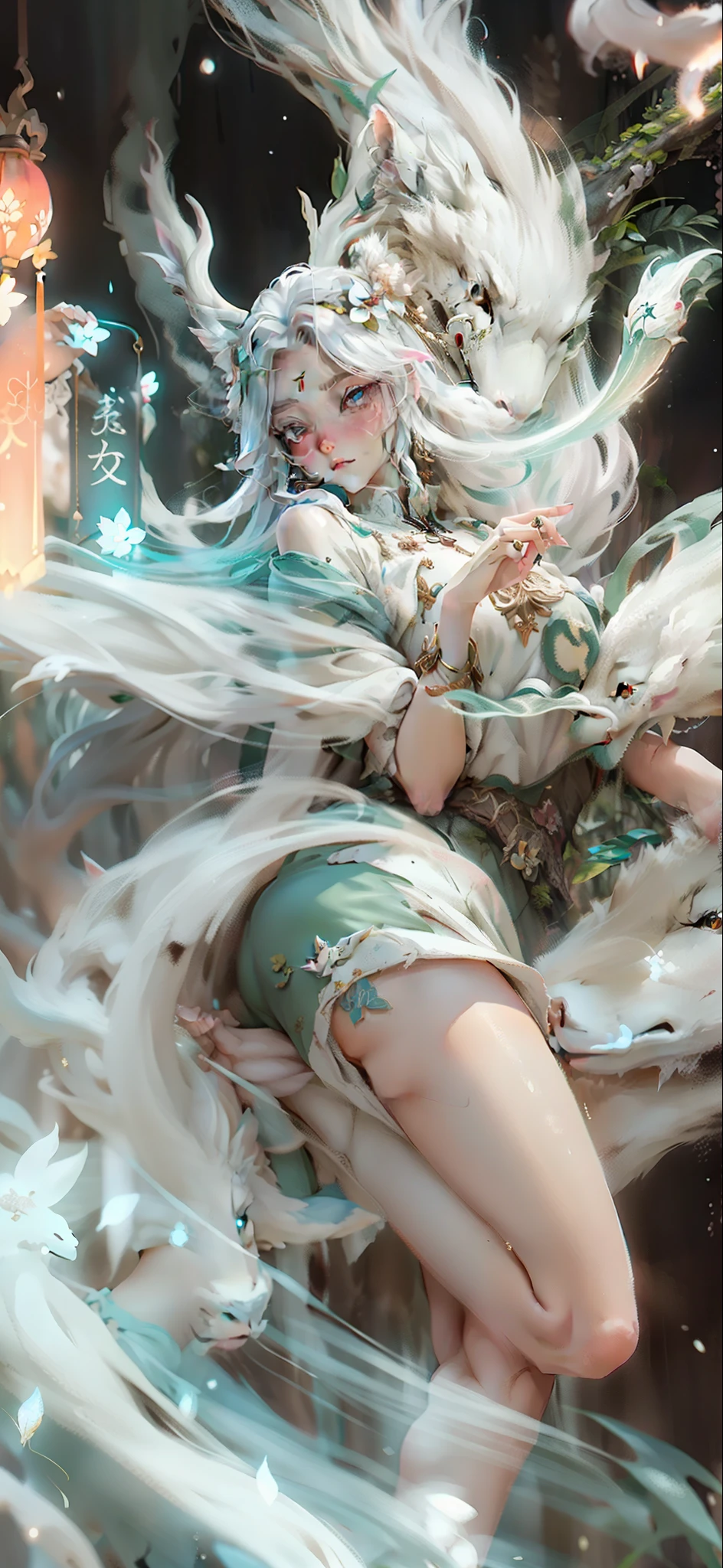 Deluxe、white deer horn,Celestial maiden's robe,In the mysterious forest