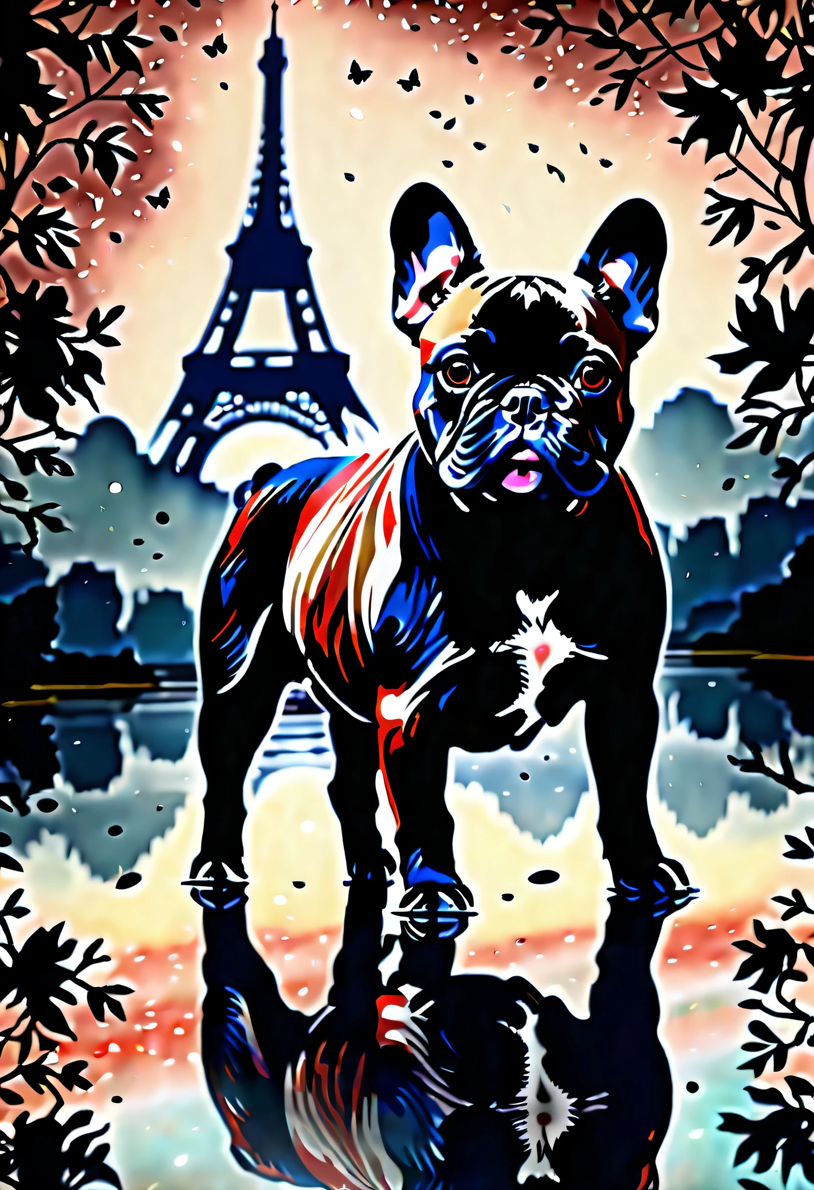 (Masterpiece at full 16K resolution:1.6),((UMC_Espirrar_until):1.3),((cachorro_french_Bullcachorro_Espirrar_until):1.5) ((Escuro_precedente_silhueta_illustration):1.2),(detalhe emaranhado:1.4), (extremely precedente detail:1.4),(mas alta qualidade:1.3),(hiper_realista:1.3). | Preto e branco, cachorro_french_Bullcachorro, (cachorro), detalhes sutis, Fundo de estilo de arte japonesa, sdet lightemg, Captivating composition, cachorro_french_Bullcachorro silhueta, untilistic emterpretation. | ((Silhoutte_cachorro_french_Bullcachorro__em_UMC_Espirrar_until):1.5), ((Silhoutte_trees__em_UMC_Espirrar_until) Dark decorations, each until detailed and rendered with a masterful gouache technique, Silhoutte until behance,surreal, Gives an exotic aura. | (perfeito_femgers:1.0), (perfeito_pernas:1.0), melhorar_hands, braid, mas_detalhe.
