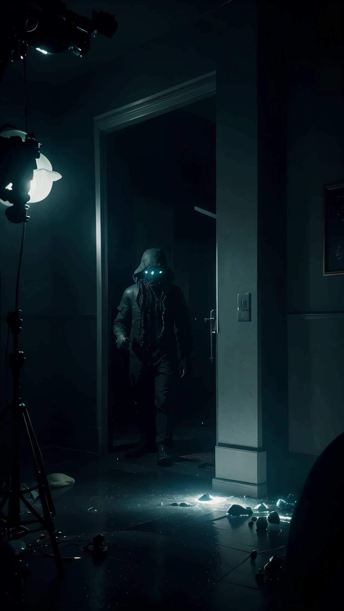 A group of investigators Discover Weird creatures and ghosts, directed by Christopher Edward Nolan, 8k, professional color grading, epic volumetric lighting, Cthulhu enhancements