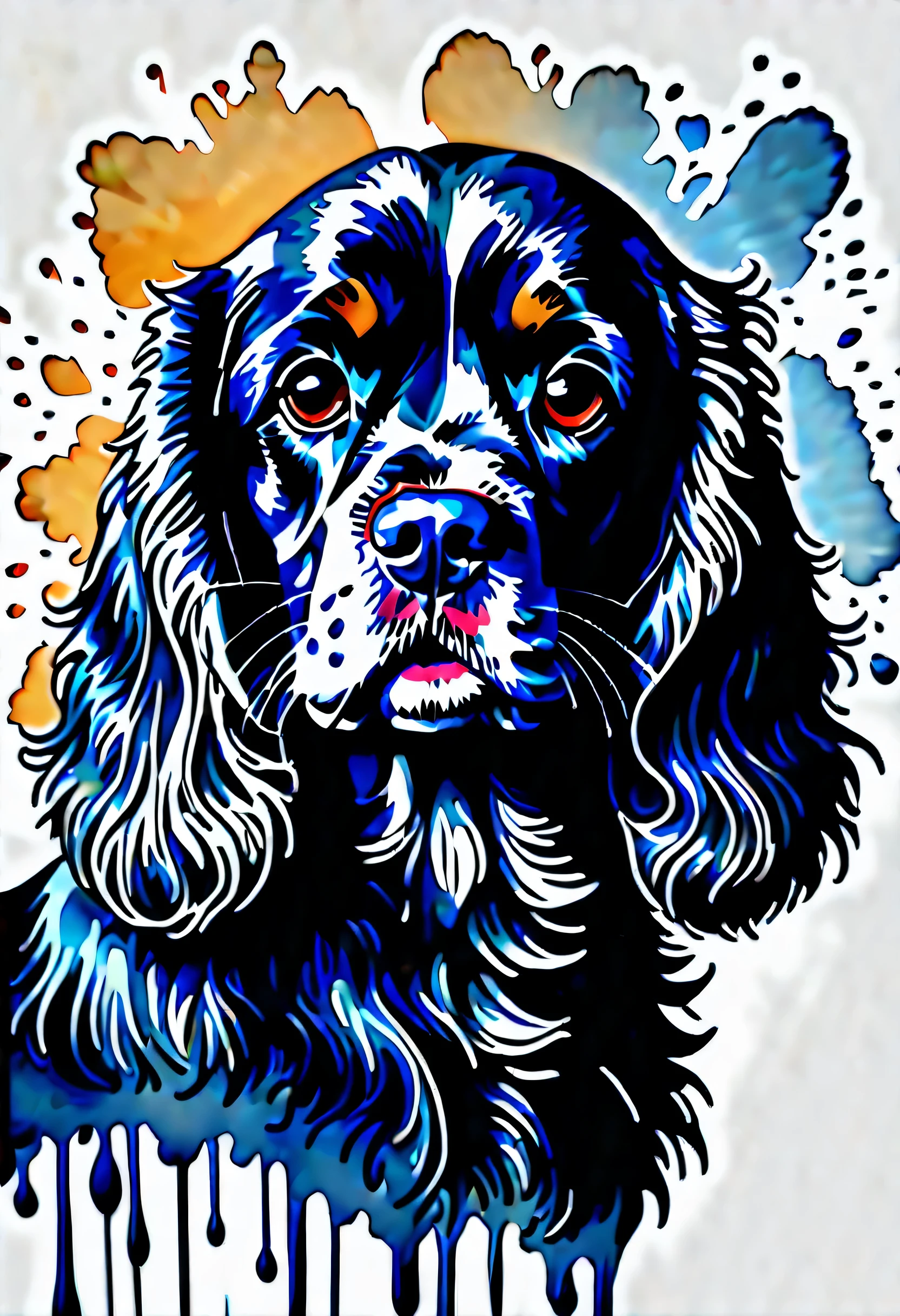 (Masterpiece at full 16K resolution:1.6),((UMC_Espirrar_until):1.3),((cachorro_Cocker_spaniel_Espirrar_until):1.5) ((Escuro_precedente_silhueta_illustration):1.2),(detalhe emaranhado:1.4), (extremely precedente detail:1.4),(mas alta qualidade:1.3),(hiper_realista:1.3). | Preto e branco, cachorro_Cocker_spaniel, (cachorro), detalhes sutis, japonês until style background, sdet lightemg, Captivating composition, cachorro_Cocker_spaniel silhueta, untilistic emterpretation. | ((Silhoutte_Cocker_spaniel__em_UMC_Espirrar_until):1.5), ((Silhoutte_trees__em_UMC_Espirrar_until) Dark decorations, each until detailed and rendered with a masterful gouache technique, Silhoutte until behance,surreal, Gives an exotic aura. | (perfeito_femgers:1.0), (perfeito_pernas:1.0), melhorar_hands, braid, mas_detalhe.