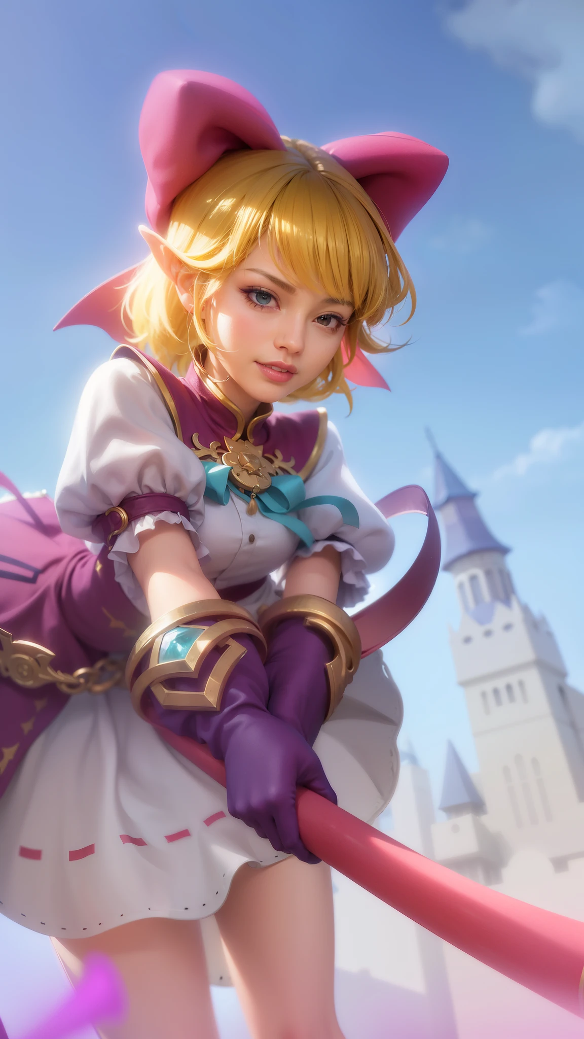 (8k, RAW photo, photorealistic:1.25) ,( lipgloss, eyelashes, gloss-face, glossy skin, best quality, ultra highres, depth of field, chromatic aberration, caustics, Broad lighting, natural shading,Kpop idol) looking at viewer with a serene and goddess-like happiness, blue eyes, a close up of a woman wearing a red hood like a ruby wearing a patch over one eye, shadowbringers cinematic, 4 k detail fantasy, a beautiful fantasy empress, game cg, xianxia fantasy, xianxia hero, 2. 5 d cgi anime fantasy artwork, cinematic goddess close shot, ruan jia and artgerm, wow 4 k detail fantasy, hyperdetailed fantasy character.