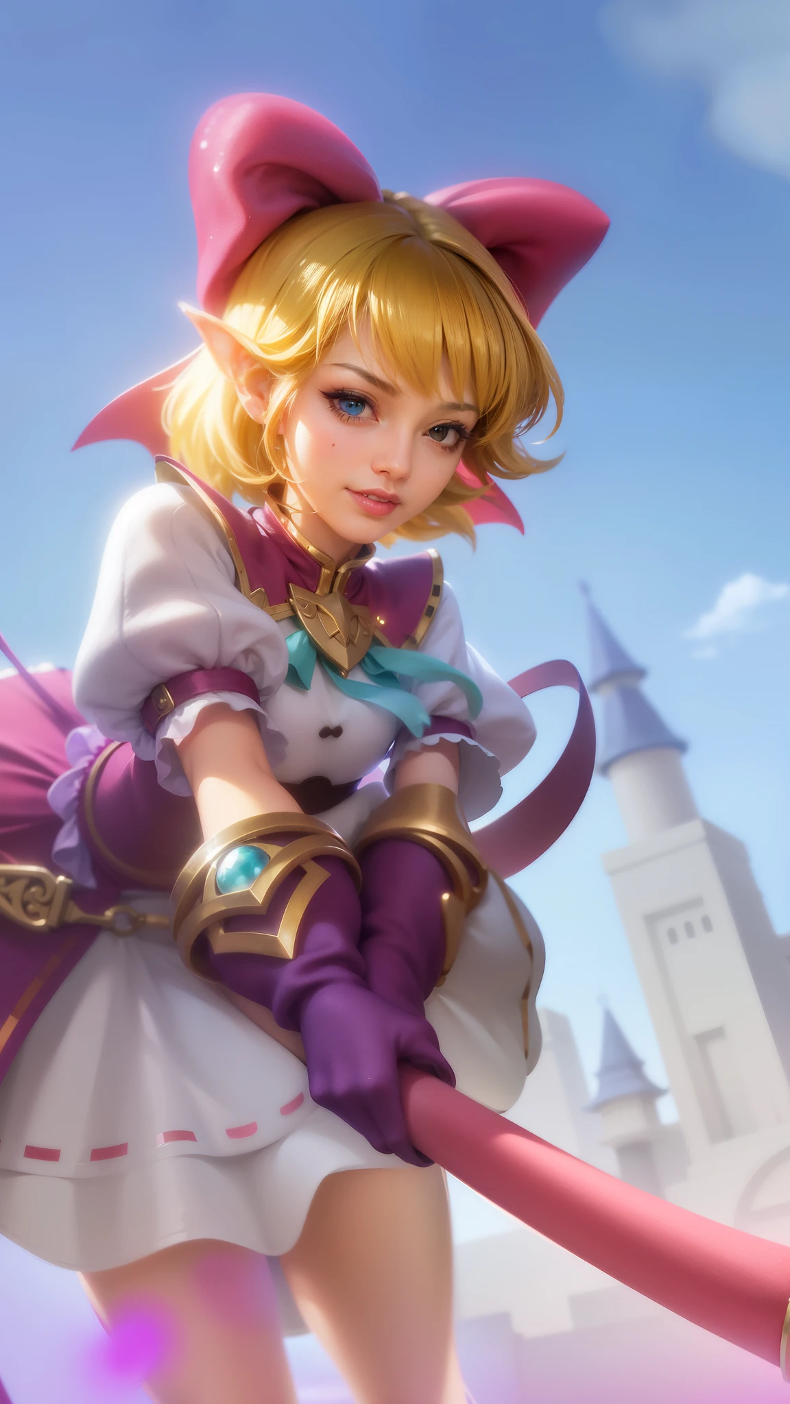 (8k, RAW photo, photorealistic:1.25) ,( lipgloss, eyelashes, gloss-face, glossy skin, best quality, ultra highres, depth of field, chromatic aberration, caustics, Broad lighting, natural shading,Kpop idol) looking at viewer with a serene and goddess-like happiness, blue eyes, a close up of a woman wearing a red hood like a ruby wearing a patch over one eye, shadowbringers cinematic, 4 k detail fantasy, a beautiful fantasy empress, game cg, xianxia fantasy, xianxia hero, 2. 5 d cgi anime fantasy artwork, cinematic goddess close shot, ruan jia and artgerm, wow 4 k detail fantasy, hyperdetailed fantasy character.